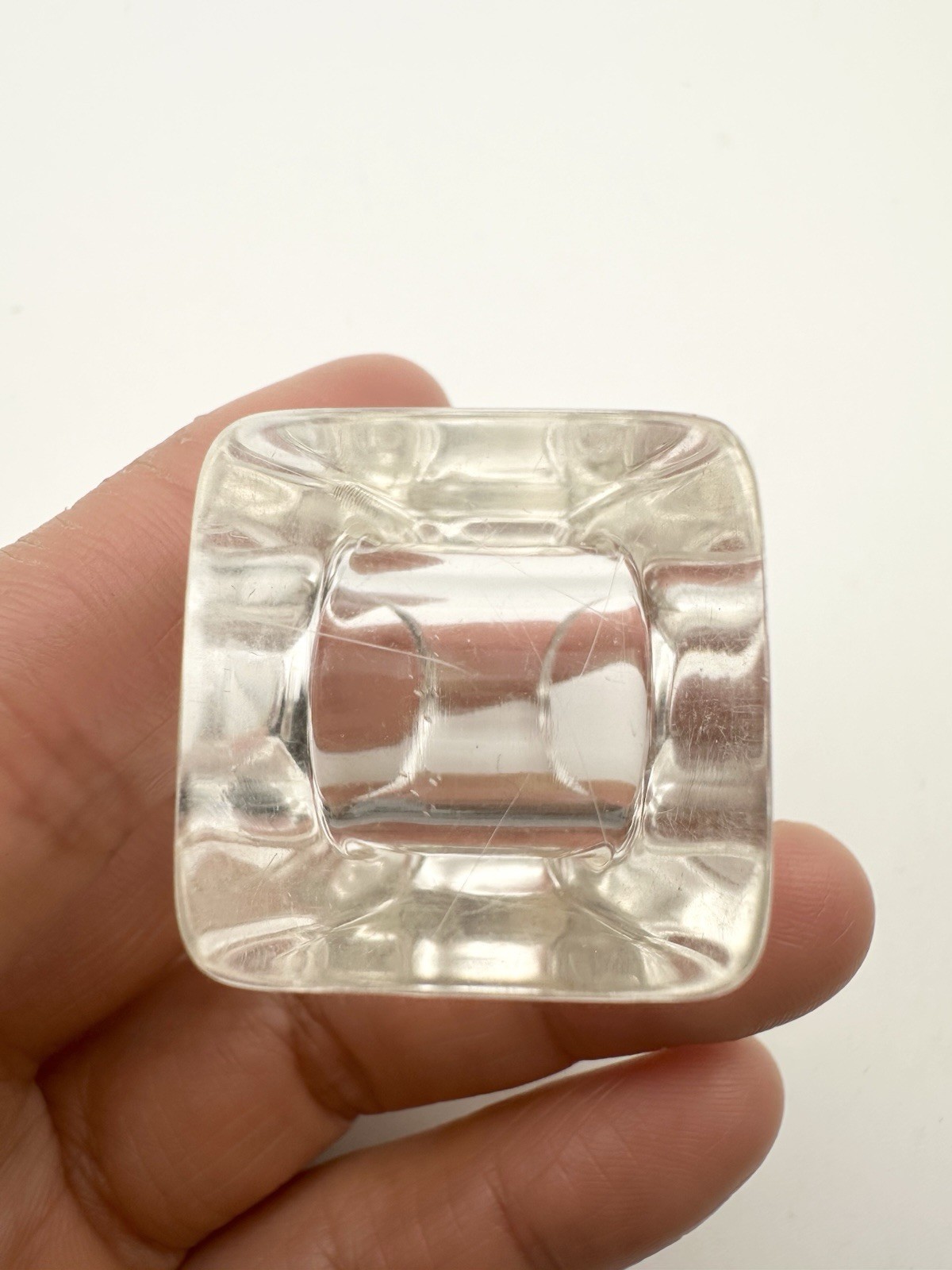 Vintage Lucite Plastic Clear Ring Statement Size 6.5