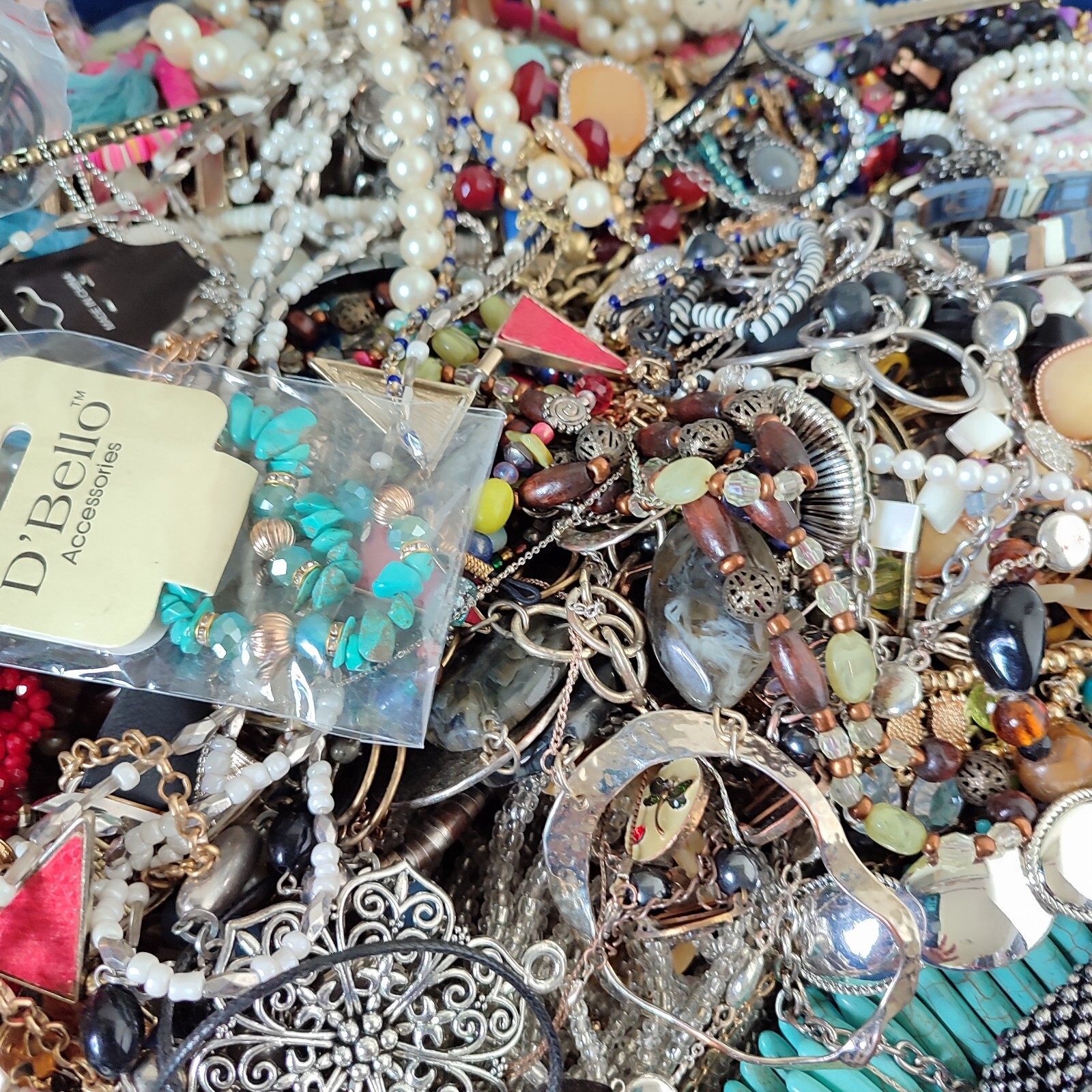 1 Pound Costume Jewelry Craft Wearable Scrap Junk Lot Tangled Harvest