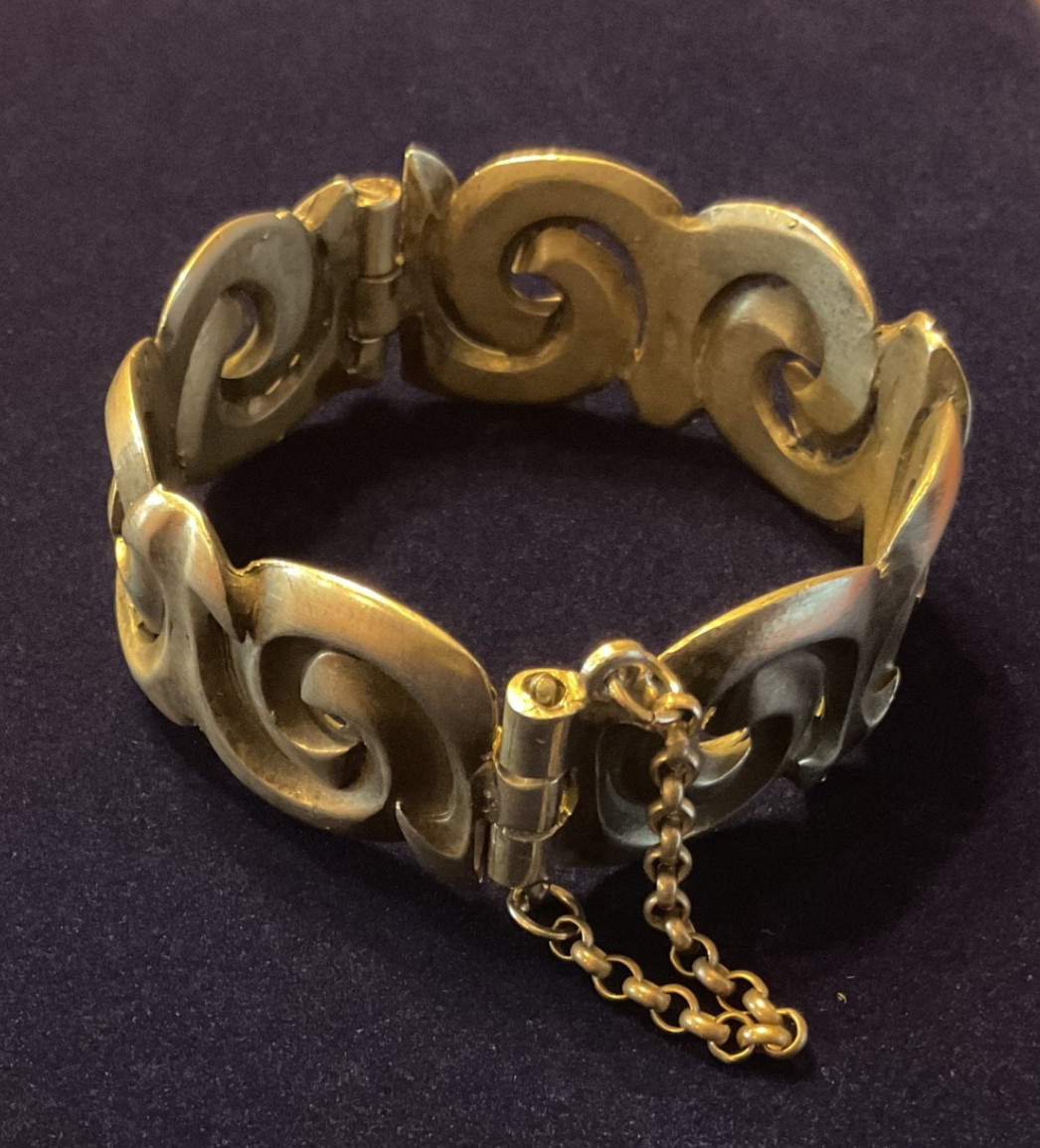 VTG Pewter Norway Bracelet Cuff Eivind Hillestad EH Modernist MCM Mid Century