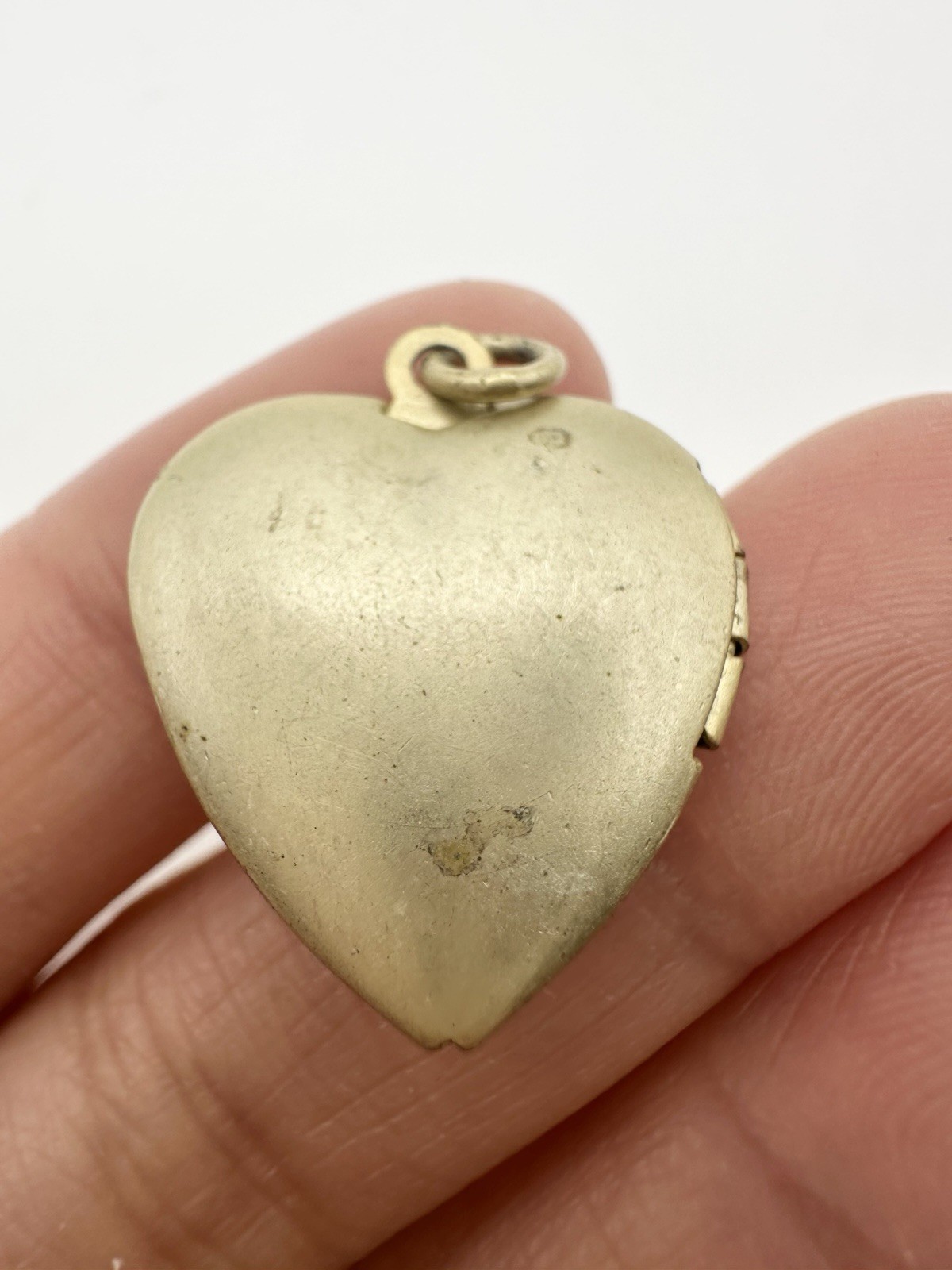 Vintage Rhinestone Pearl Heart Locket Pendant Charm