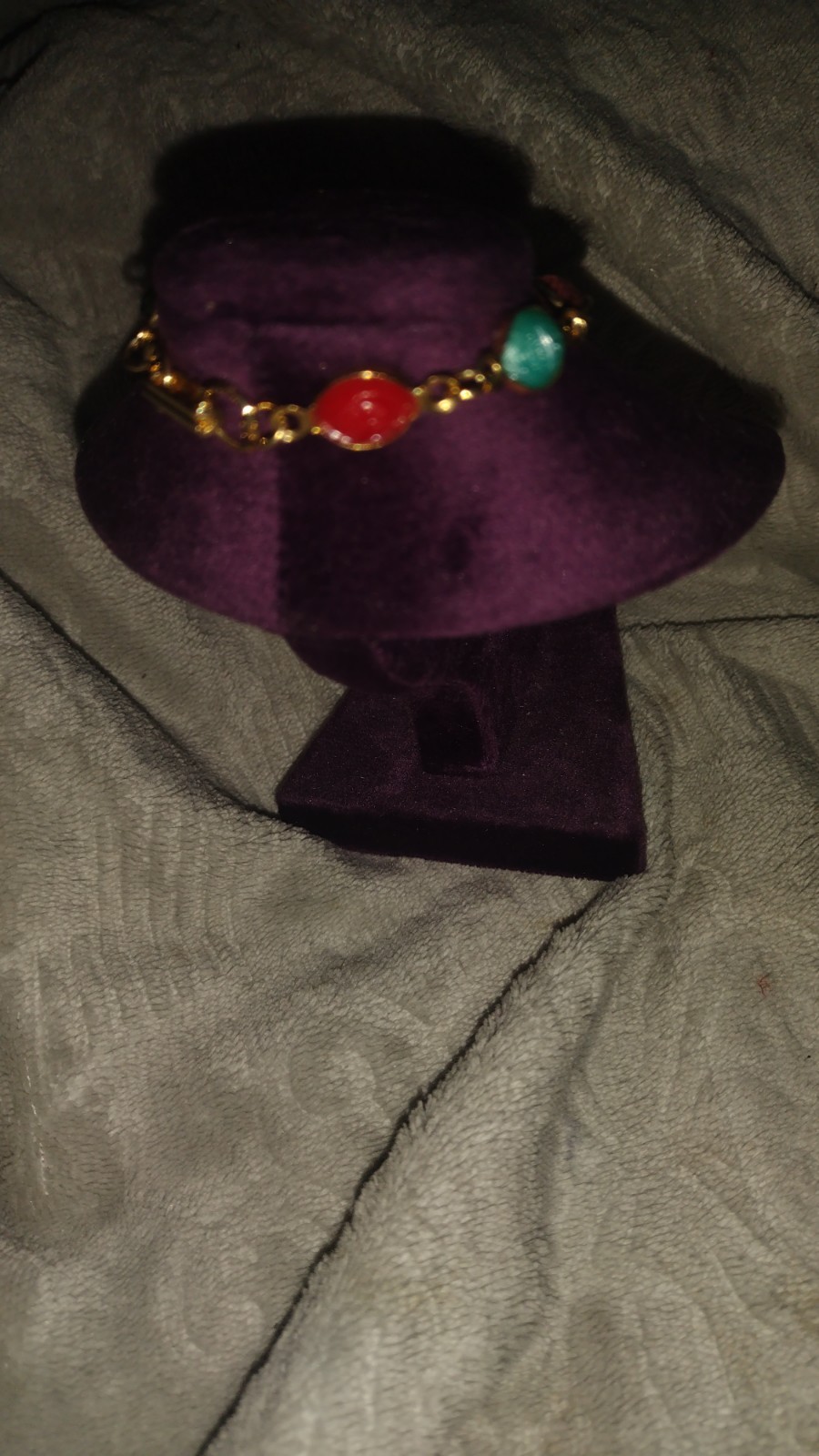 Vintage Tricolor Scarab Bracelet With Gold Plated Hardware Highly Collectible