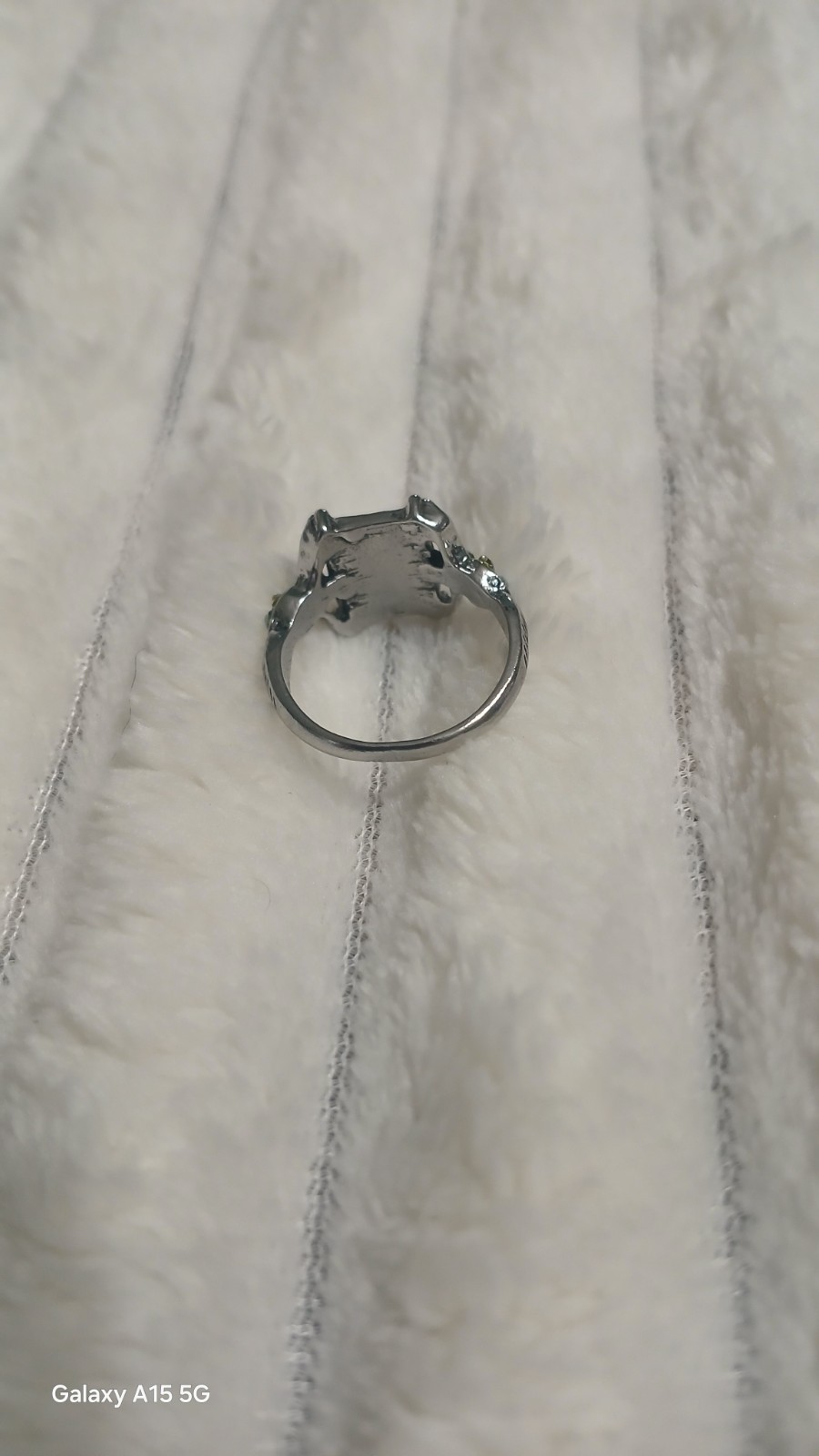Vintage Bohemian Style Inlay Ring Unisex Zinc Alloy Band Size 6 New