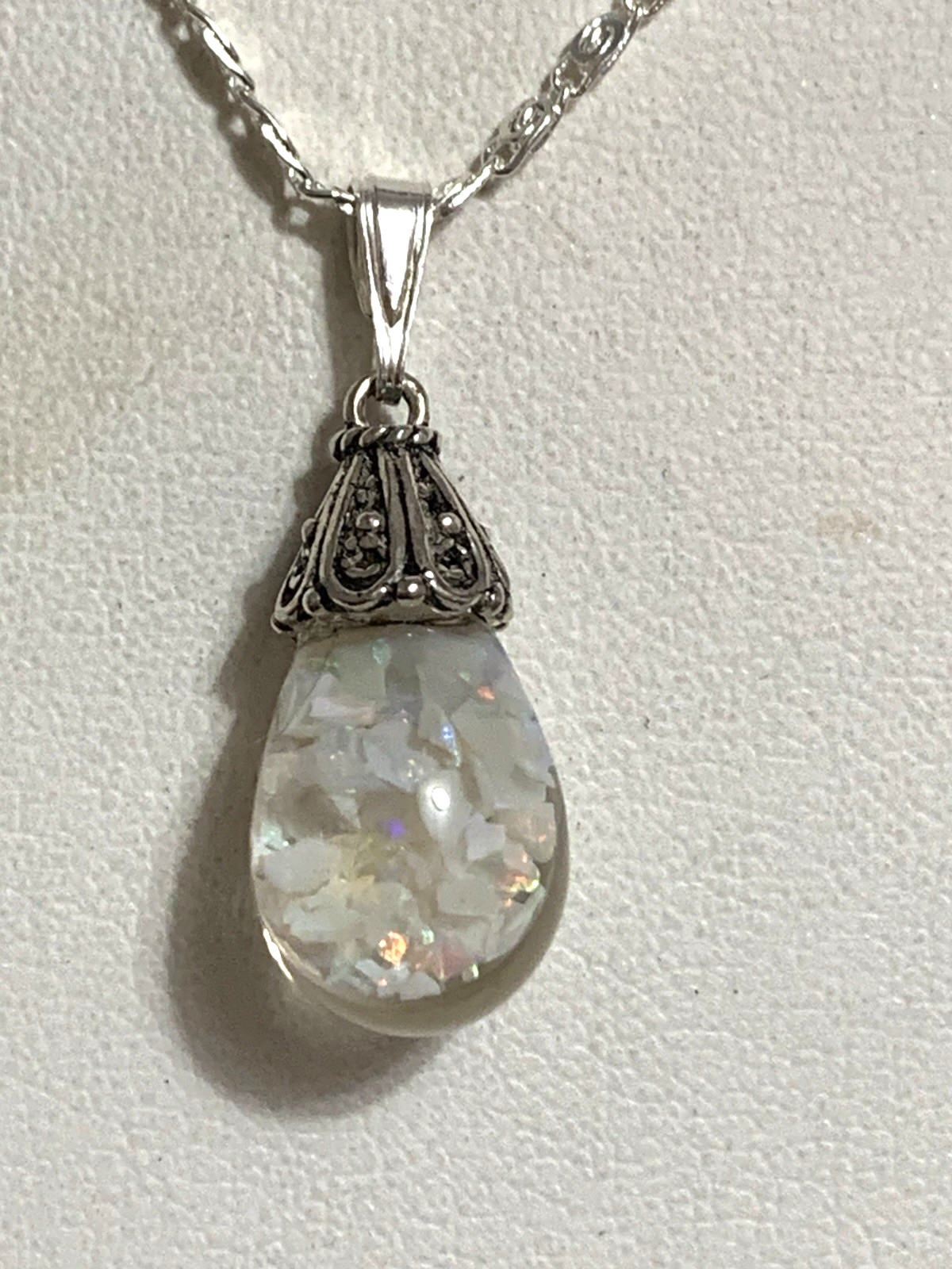 HOLIDAY SALE* ANTIQUE COLOSSAL 21MM FLOATING OPAL NECKLACE STYLE#1A-Sterling