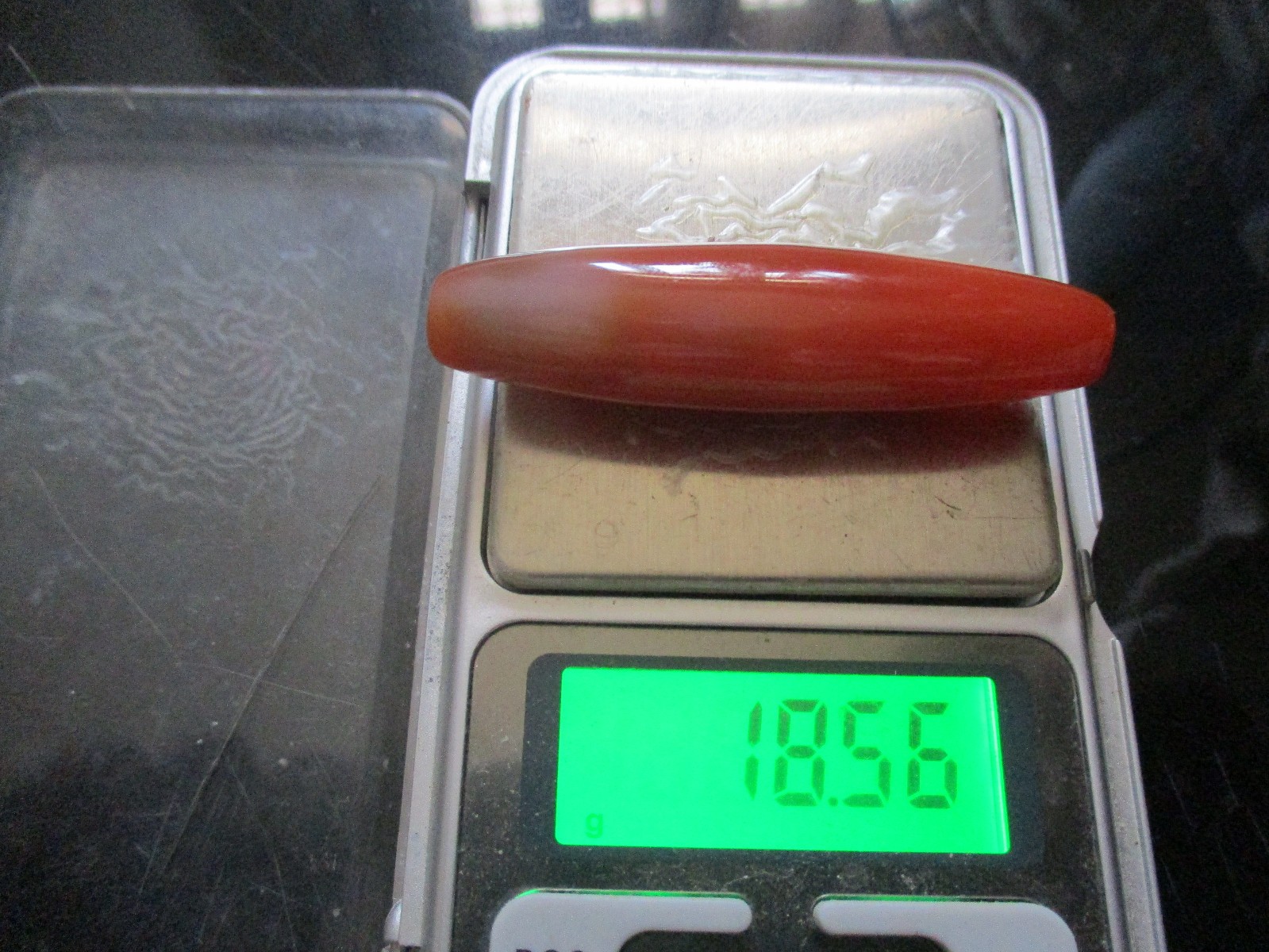carnelian Elongated Bead Agate Antique 58 * 15 mm, 18.56 Gms