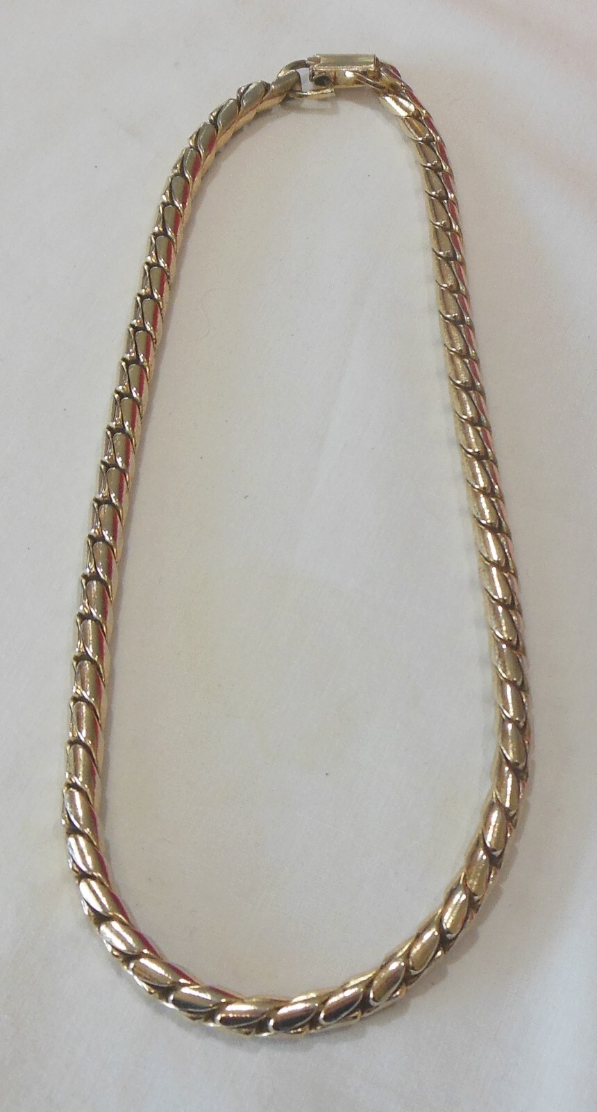 Heavy Gold-tone Boston Link Chain Choker Necklace