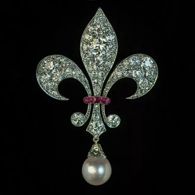 4Ct Round Lab Created Diamond Women Engagement Brooch Pin 14K White Gold Plated