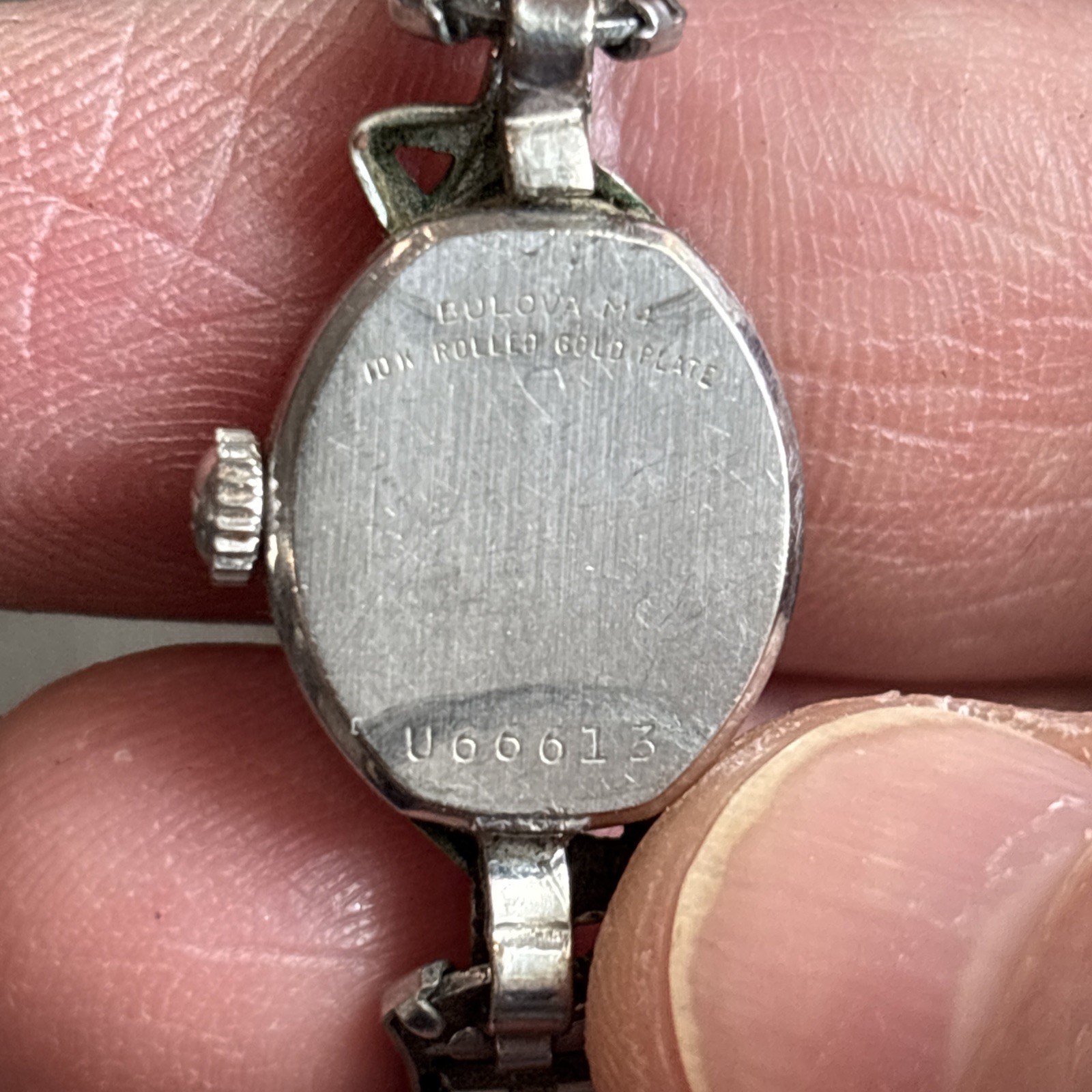 10K Plated Rolled Gold VTG LADIES BULOVA M4 WRIST WATCH w/serial number PARTS🔥