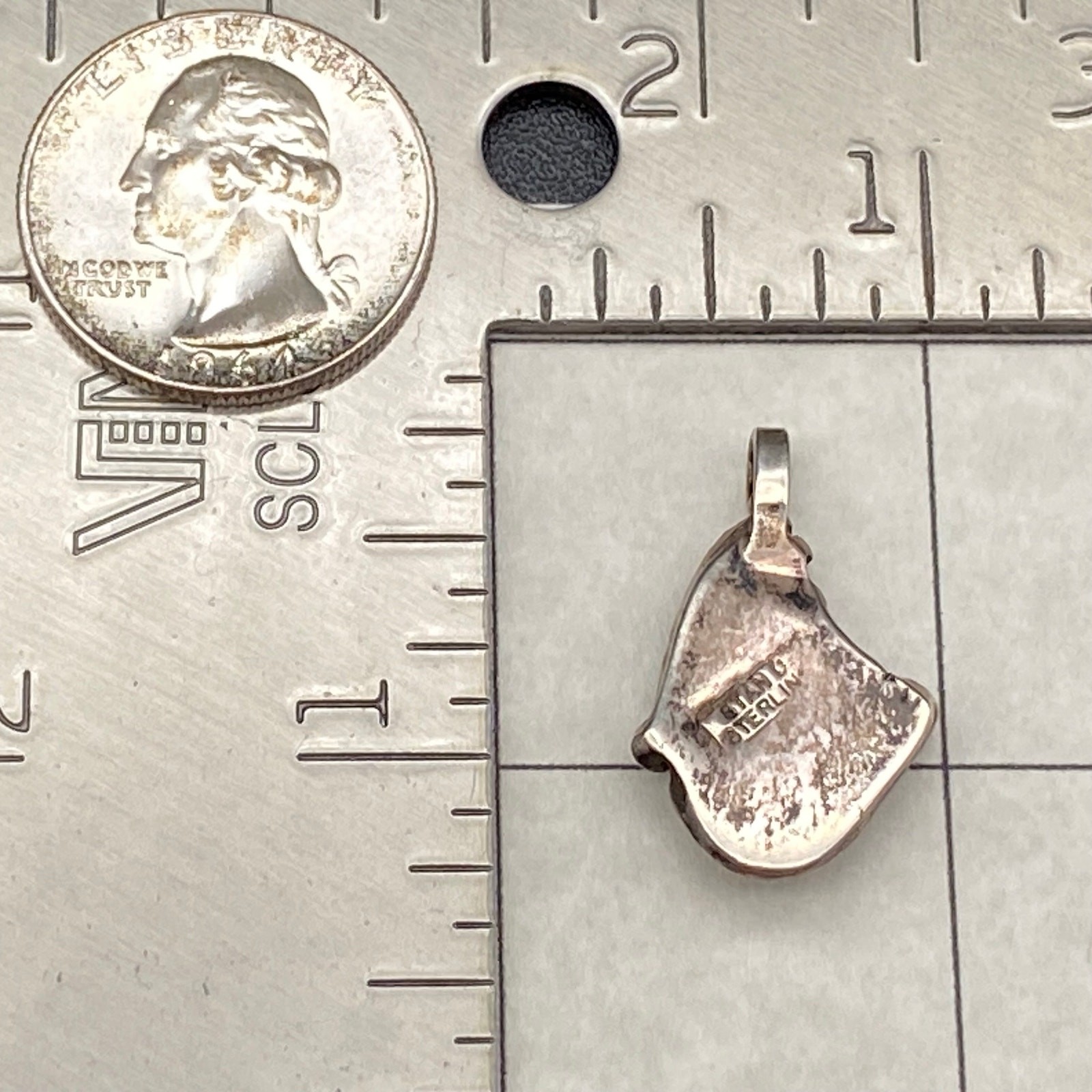Vintage Brutalist Abstract Sterling Silver Stan Pendant