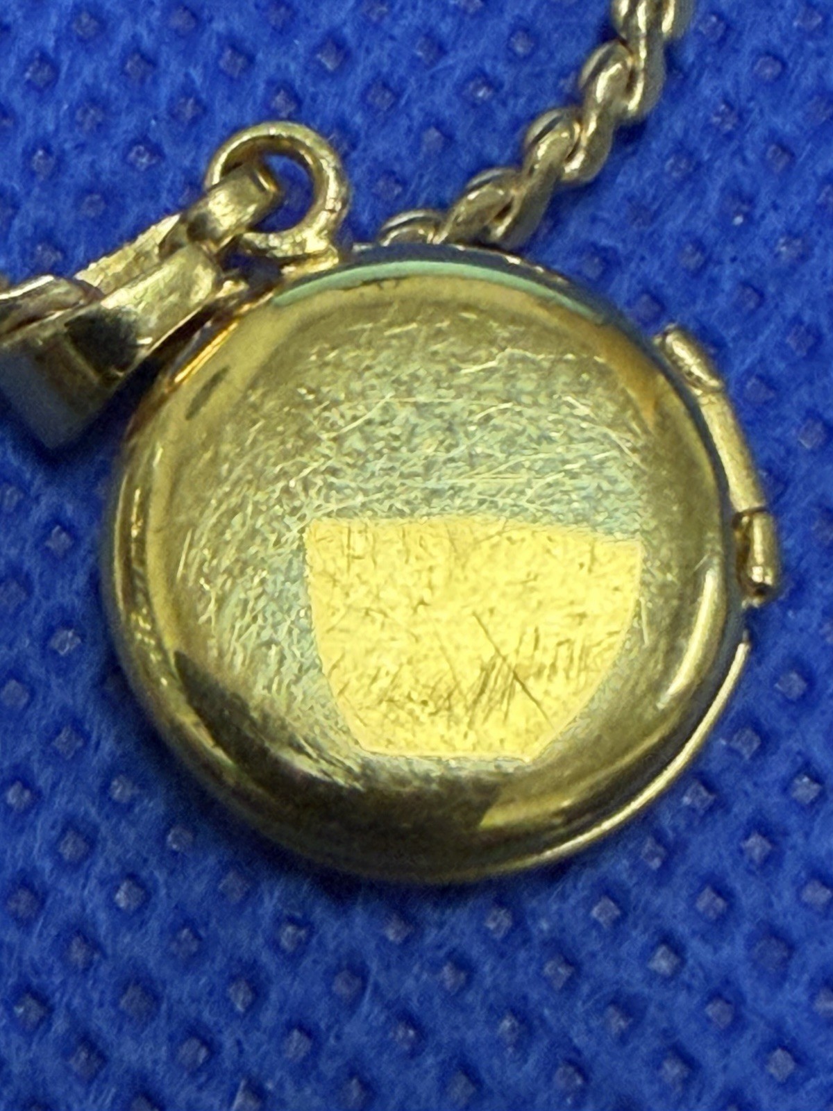 VINTAGE GOLD FILLED SET NECKLACE FLOWER MOTIF PENDANT LOCKET 12K