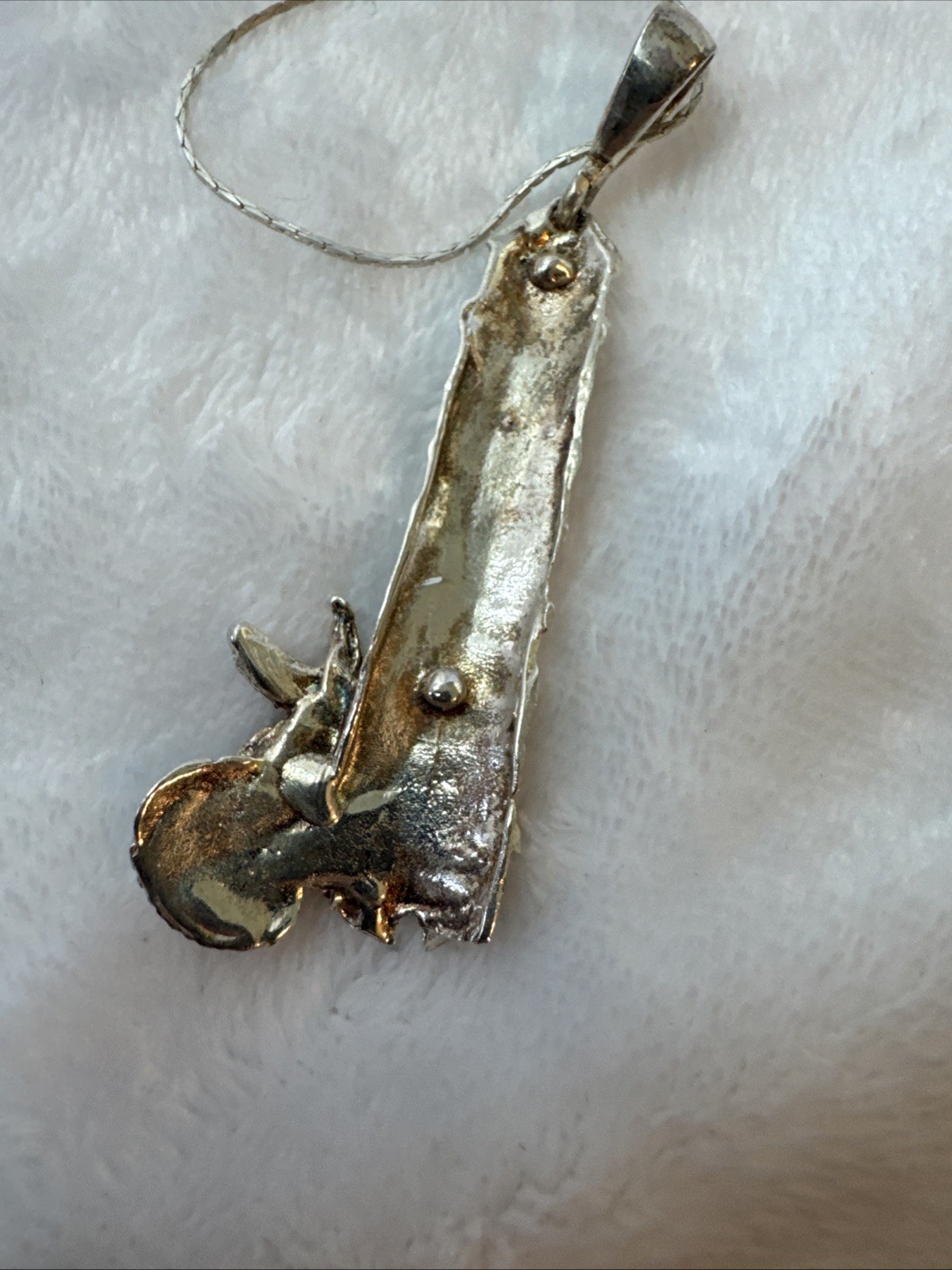 VTG Silver 18KGP herringbone chain 90s lighthouse starfish beach pendant cruise