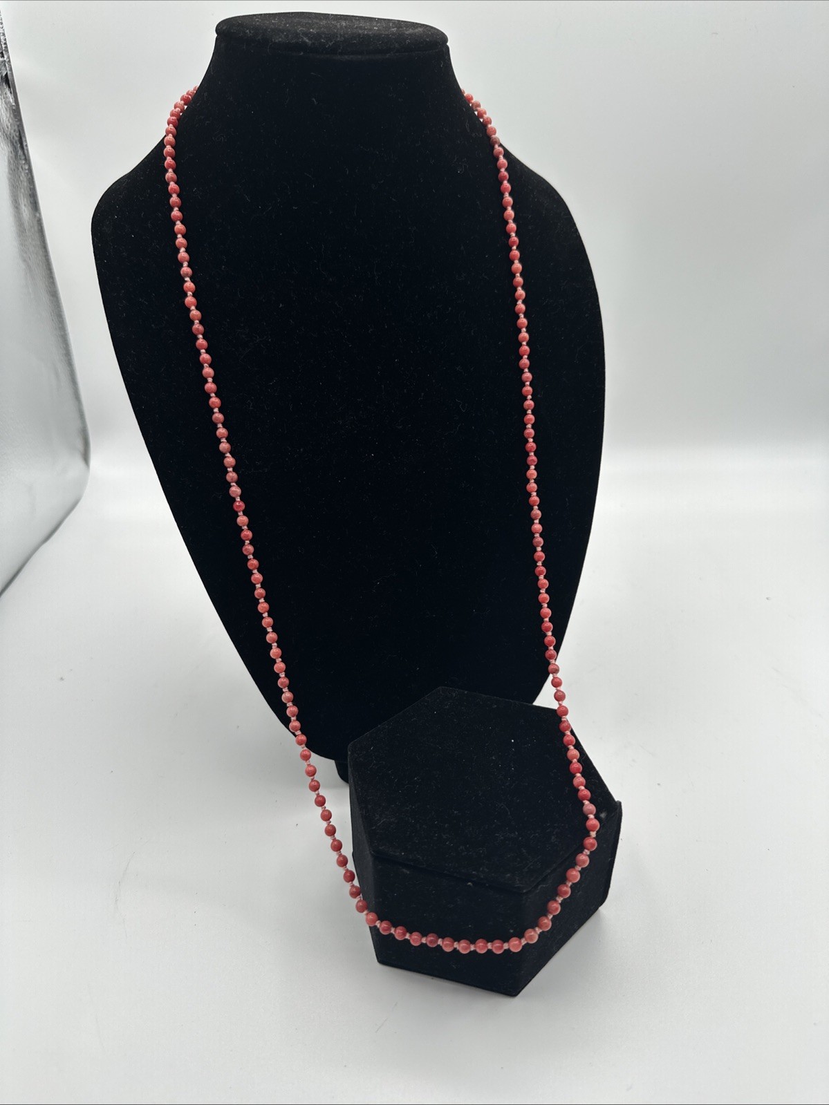 Beaded Necklace Mixed Lot Assorted Necklaces Small Natural Synthetic Bead 4 mm