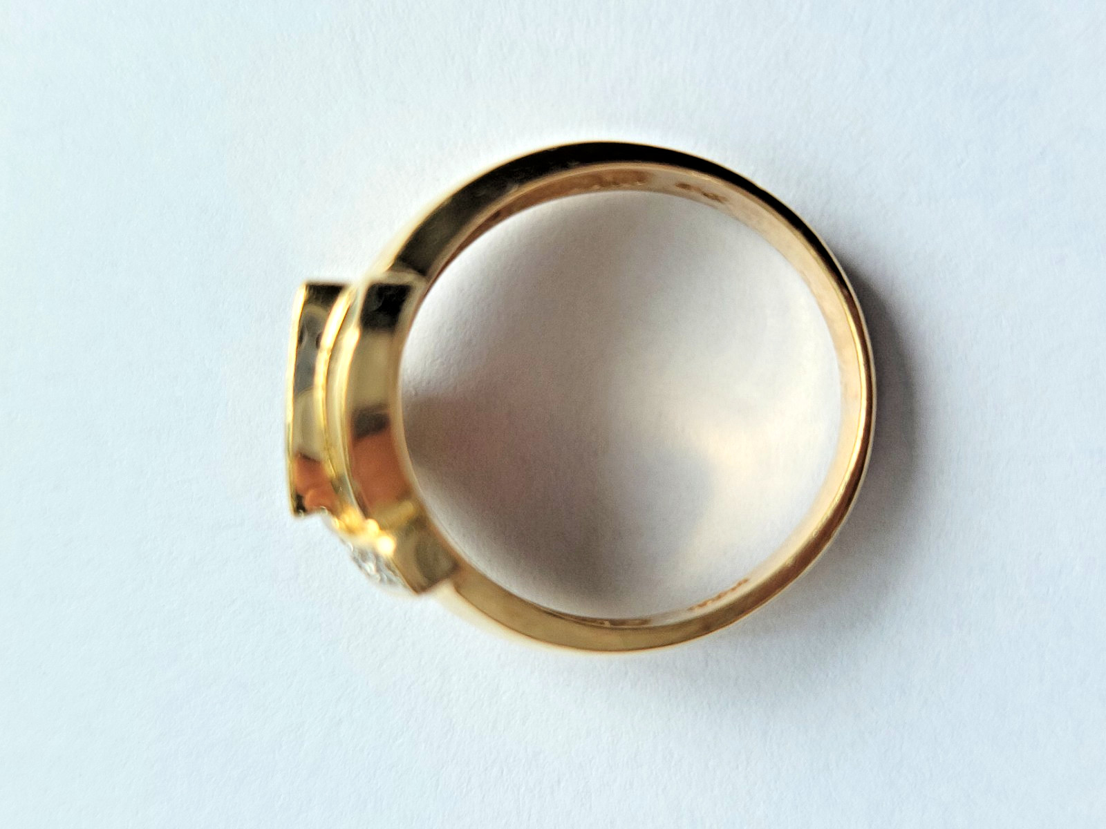 VTG Bogarz 14k YELLOW GOLD TRILLION Cut BOULDER OPAL – Ring SZ 7 5.21g BZ