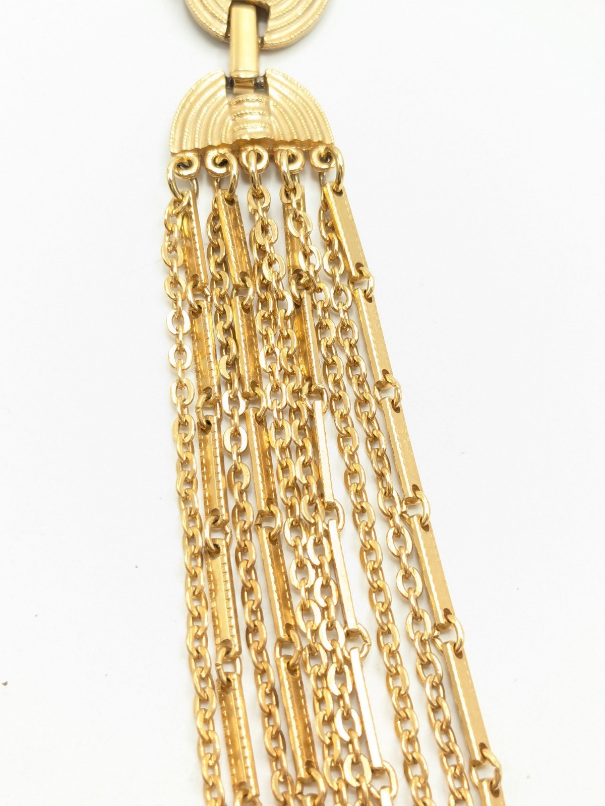 Vintage Sarah Coventry Layered Gold Tone Multi-Strand Necklace