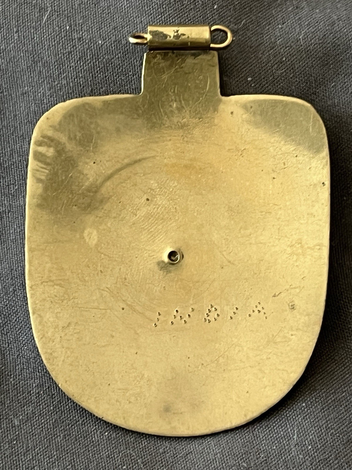 Vintage Enamel Pendant Of A Turtle On Brass, Unisex For Child Or Adult, India