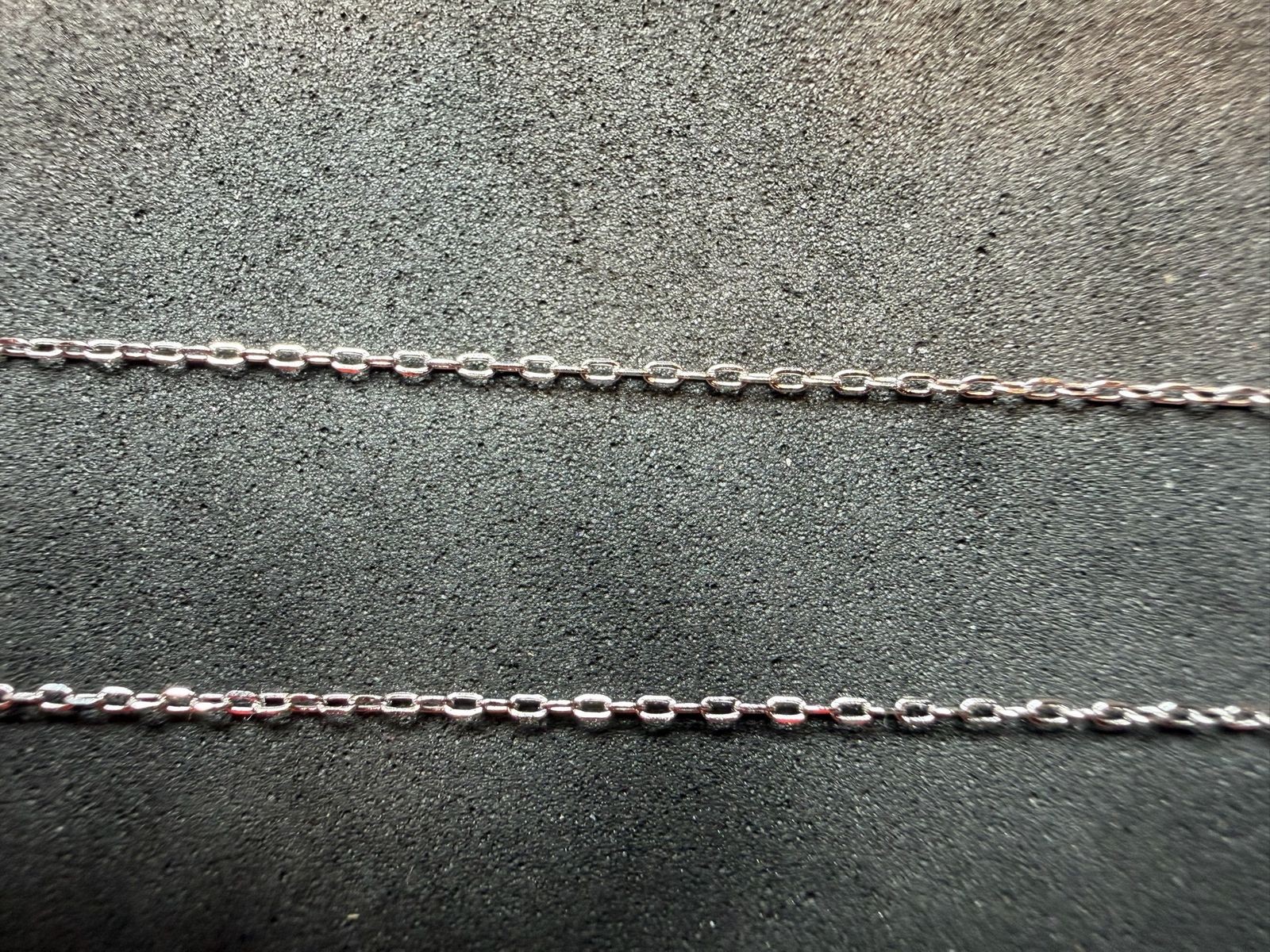 1.04g Vintage Sterling Silver 925 Adjustable Cable Chain Link Necklace 21 in M