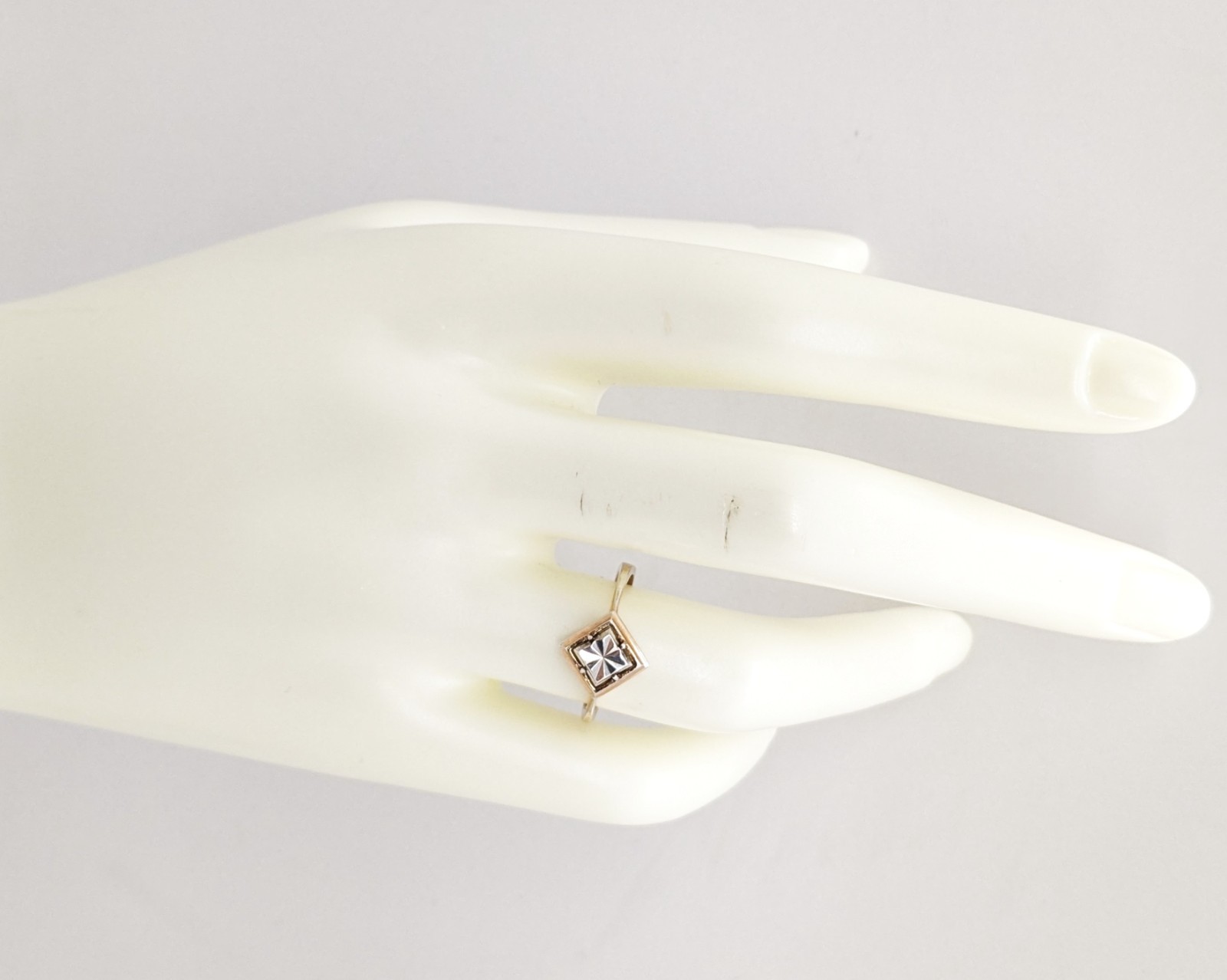 Vintage Elegant RING Silver 925 with bright pattern -size: 7US (17.5mm)| UA #132