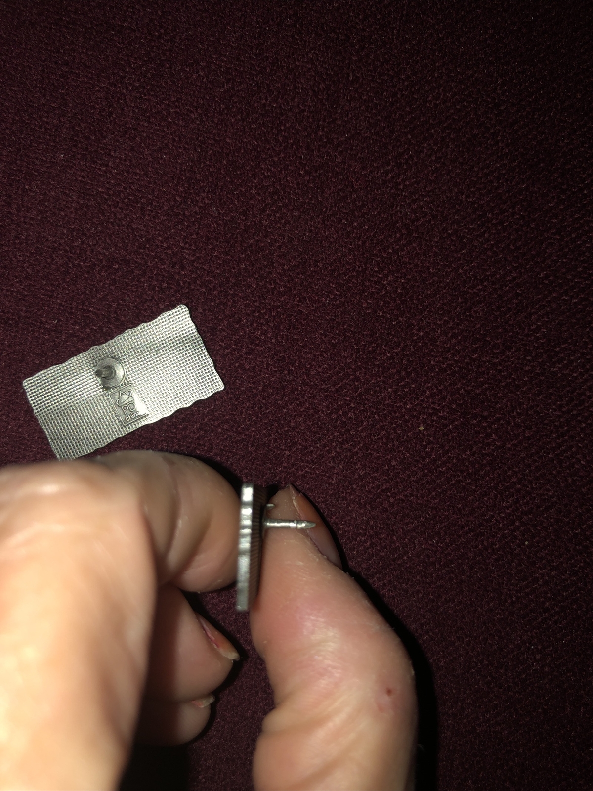 2 Adult Unisex Silver Space Center Houston Pins/Tie Tacs, Worn Once