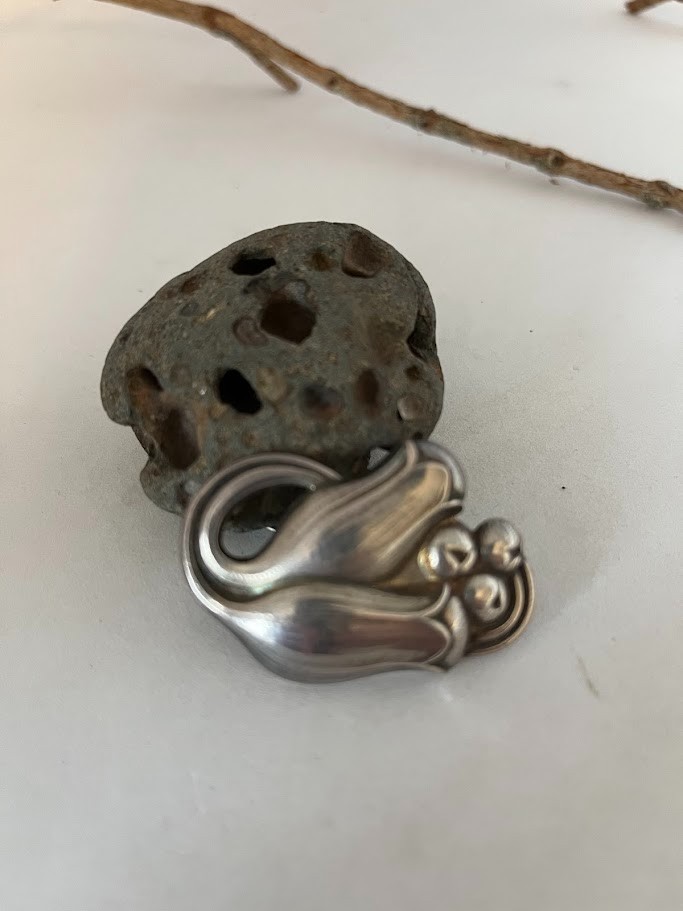 Georg Jensen Sterling Silver Tulip Brooch No. 100B