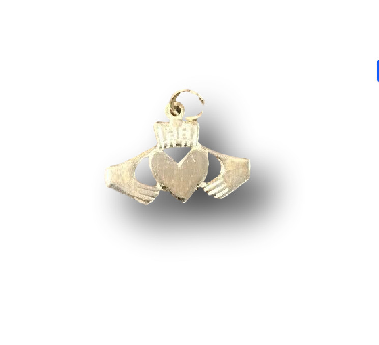 Claddagh Necklace Pendant Irish Charm 14k Gold Filled Vintage New Old Stock