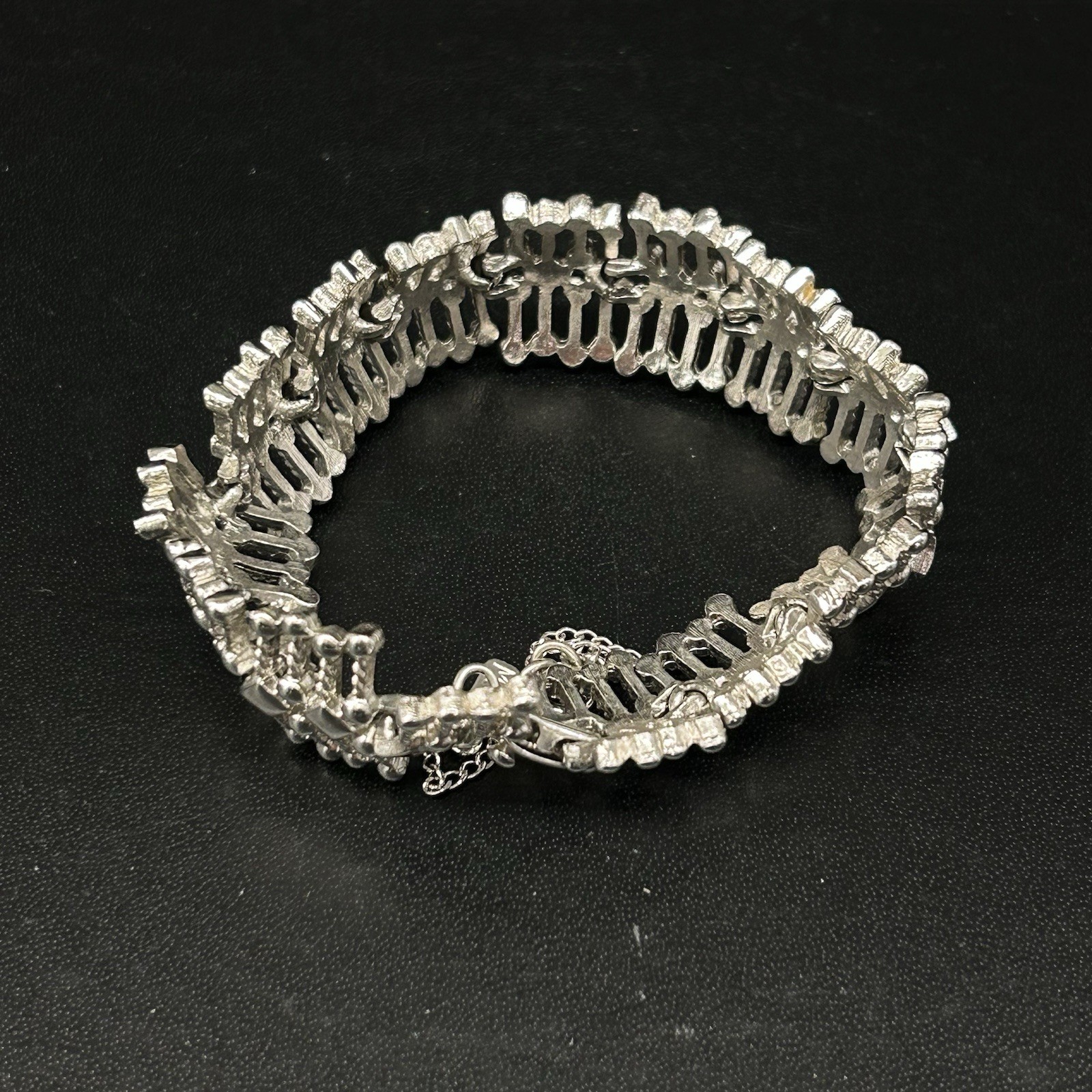 Vintage Monet Atomic Burst Bracelet, Silver Tone