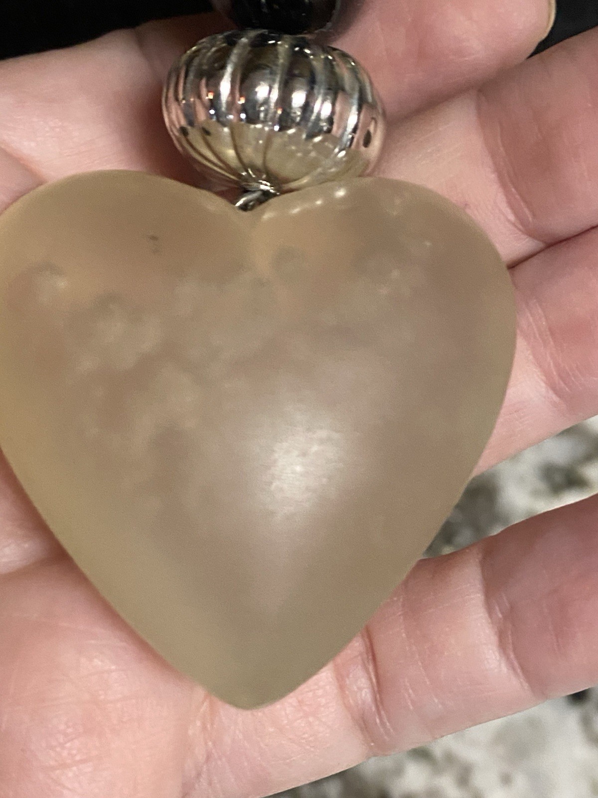 Vtg 1973 Christian Dior Germany Chunky Lucite Heart Beaded Necklace RARE