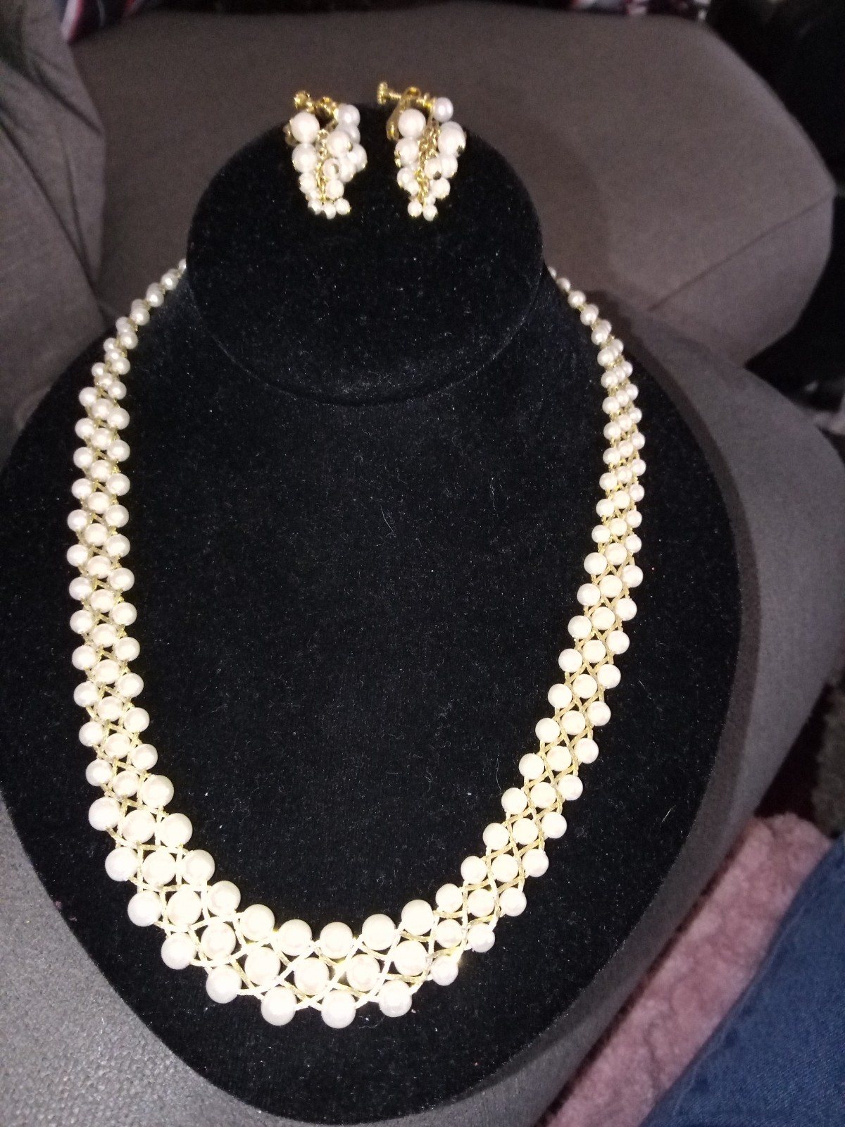 Vintage Faux Pearl Necklace Set