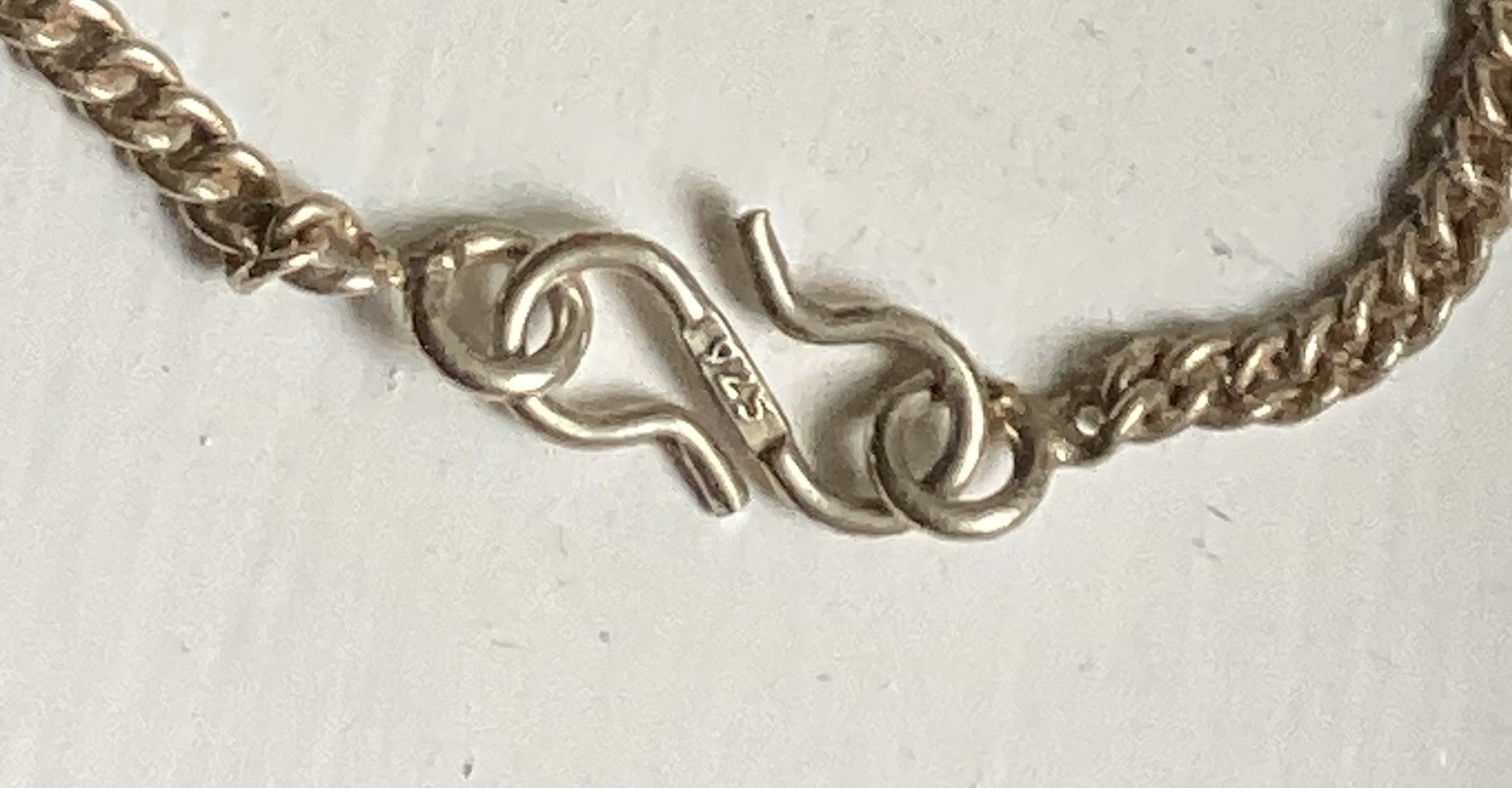 Vintage Neckless Cornelian 925 Silver Chain 19 Inch In The Gift Box
