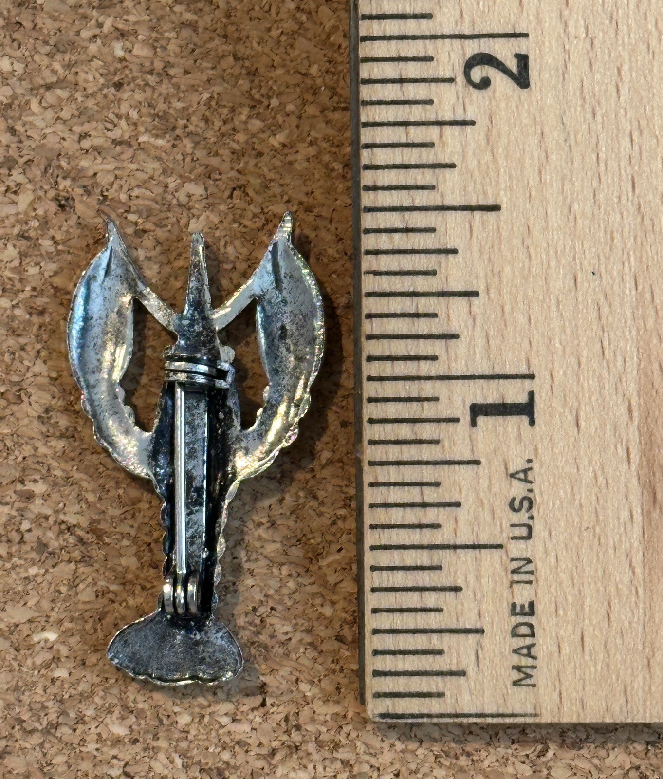 Silver Tone Lobster 1.5″ by .75″ Coastal Beach Nautical Brooch Pin