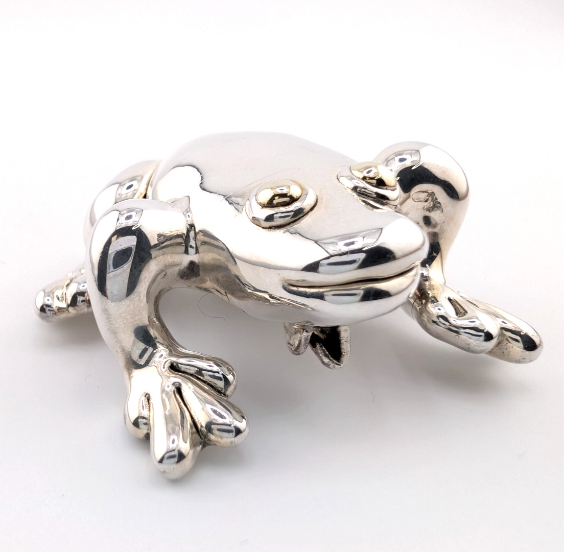 Bat-Agi Israel Sterling Silver 925 Frog Pin/Brooch 17342
