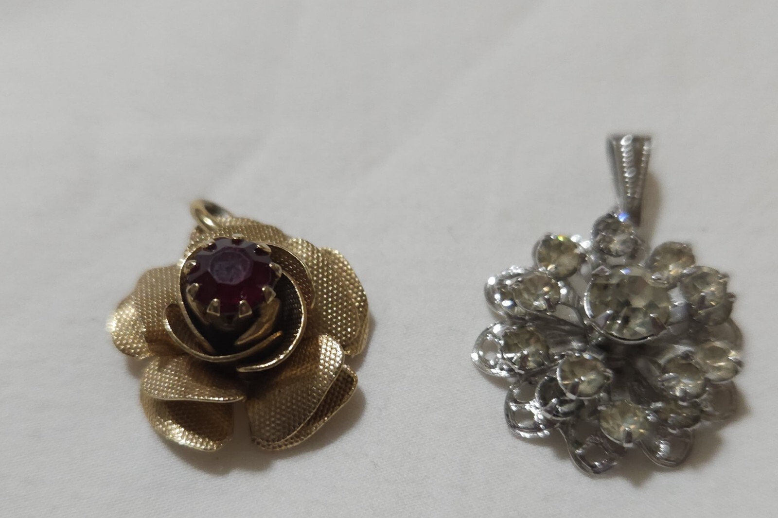 2 vintage pendants, no chains
