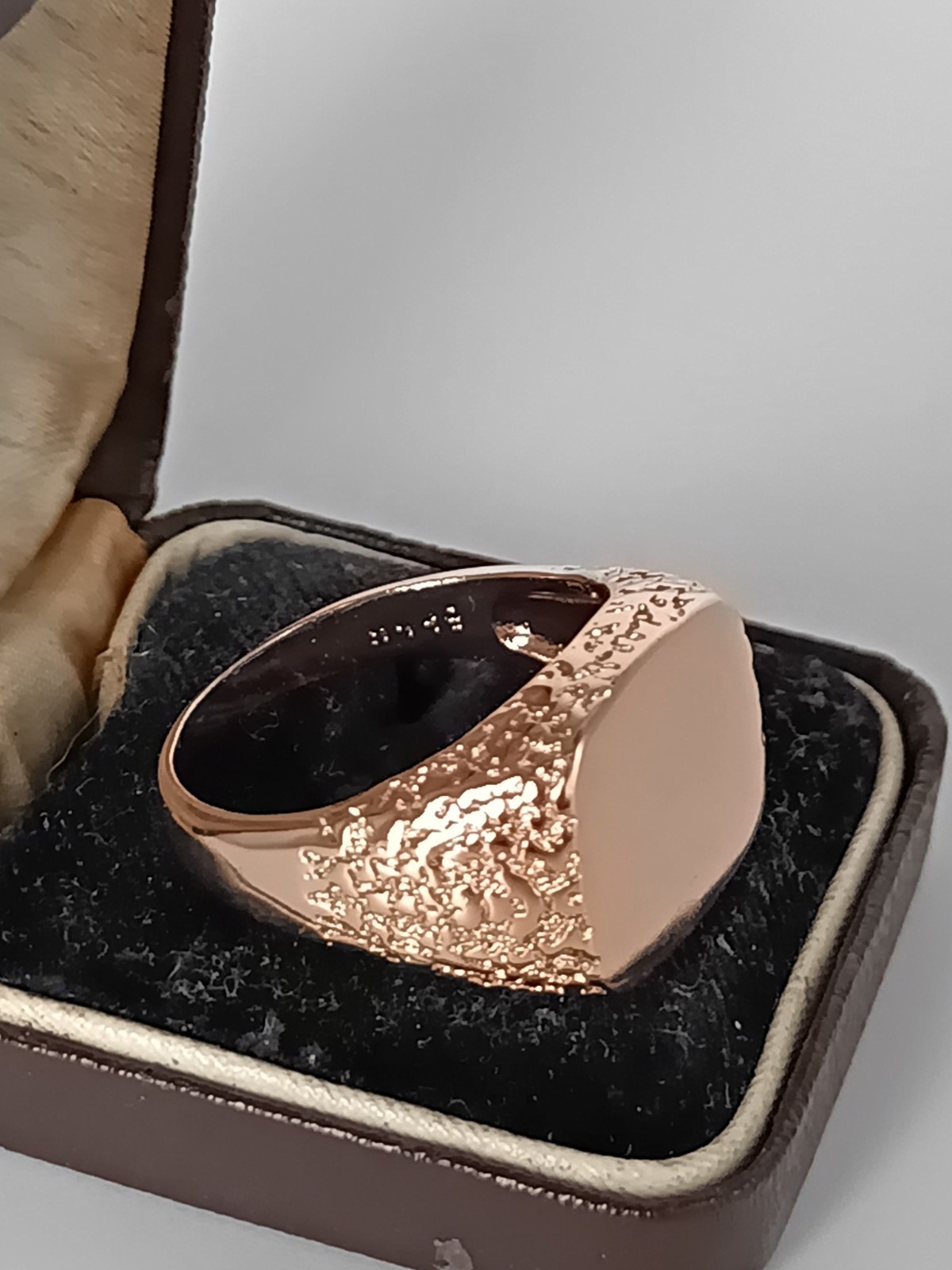 Vintage 1990-s 14 Ct Rolled Gold Solid Ring Size UK V 1/2 US 11- Hallmarked!!