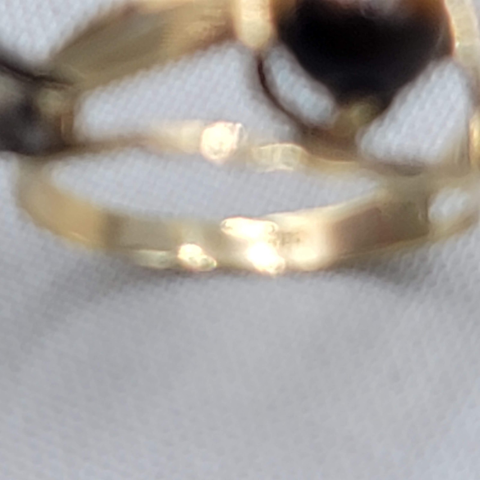 Vintage 585 14k Yellow Gold Ring Tigers Eye Stone 1.5 grams Size 5.5