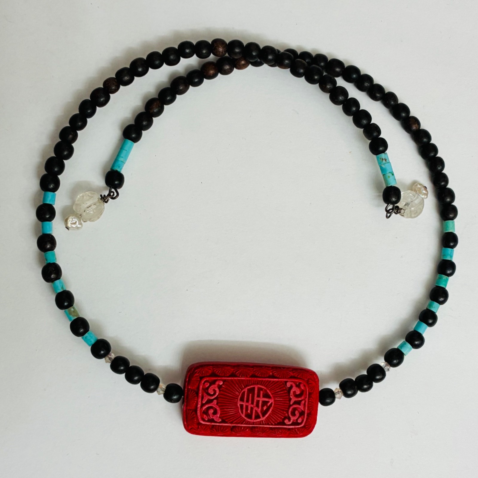 Red Cinnabar Turquoise Necklace