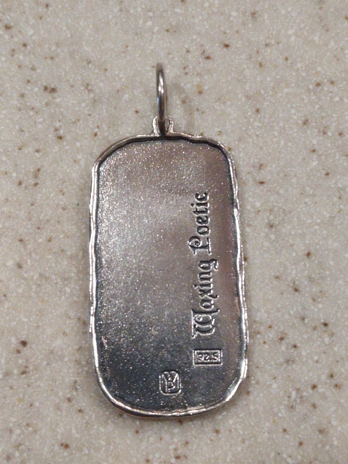 RARE! VINTAGE WP WAXING POETIC 925 STERLING SILVER “AMEN”? DOG TAG STYLE PENDANT