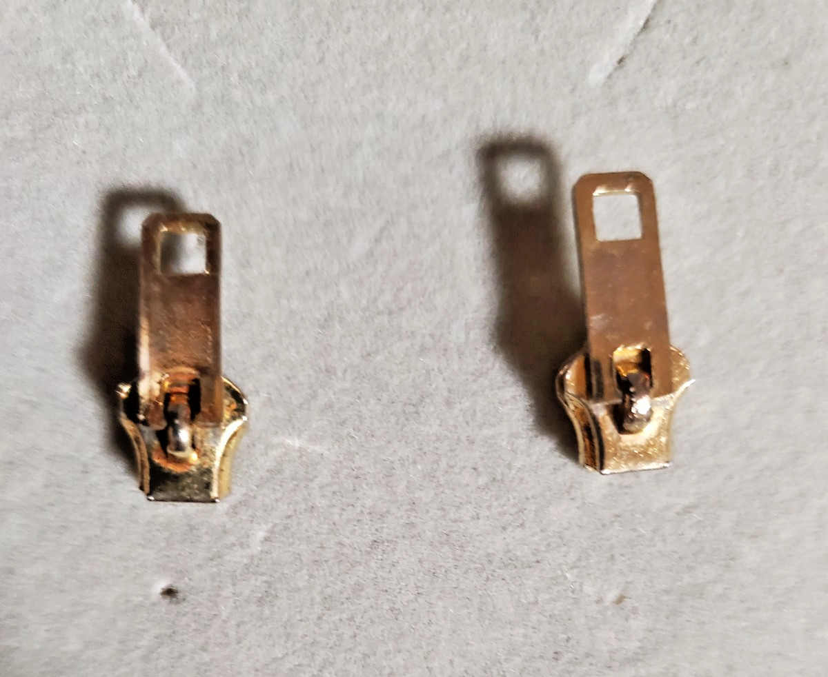 Vintage Unique Gold Tone Unique Zipper Earrings Set Detailed Gift Unisex Adult