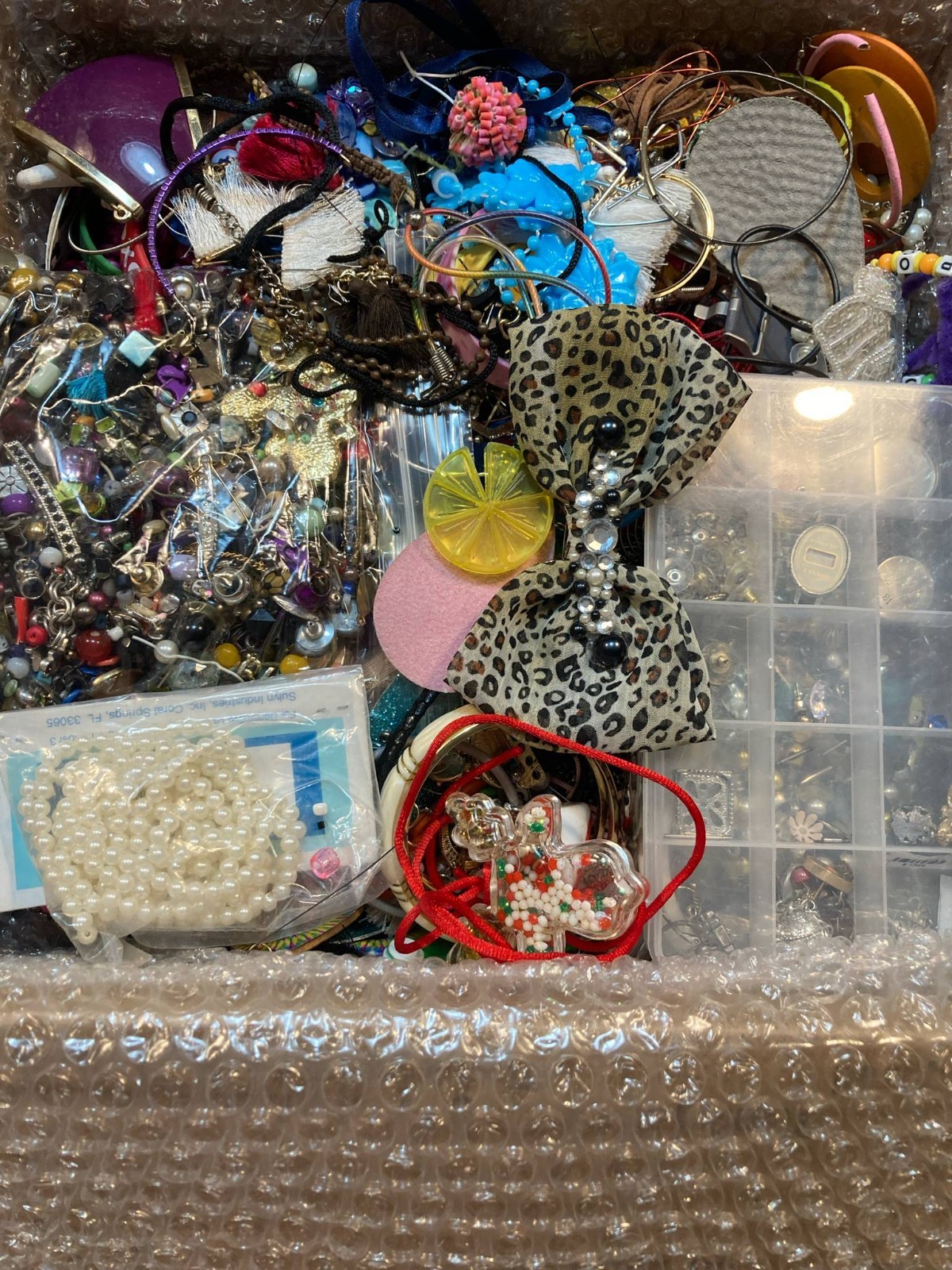 Large FRB FULL of Wearable Repairable Salvage & Craft Jewelry Beads Findings etc