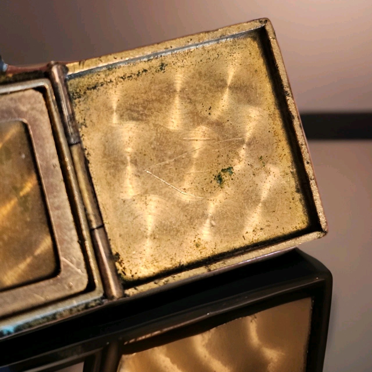 Necklace Locket Victorian Square Engraved 100 Years Old Gold Filled Vintage