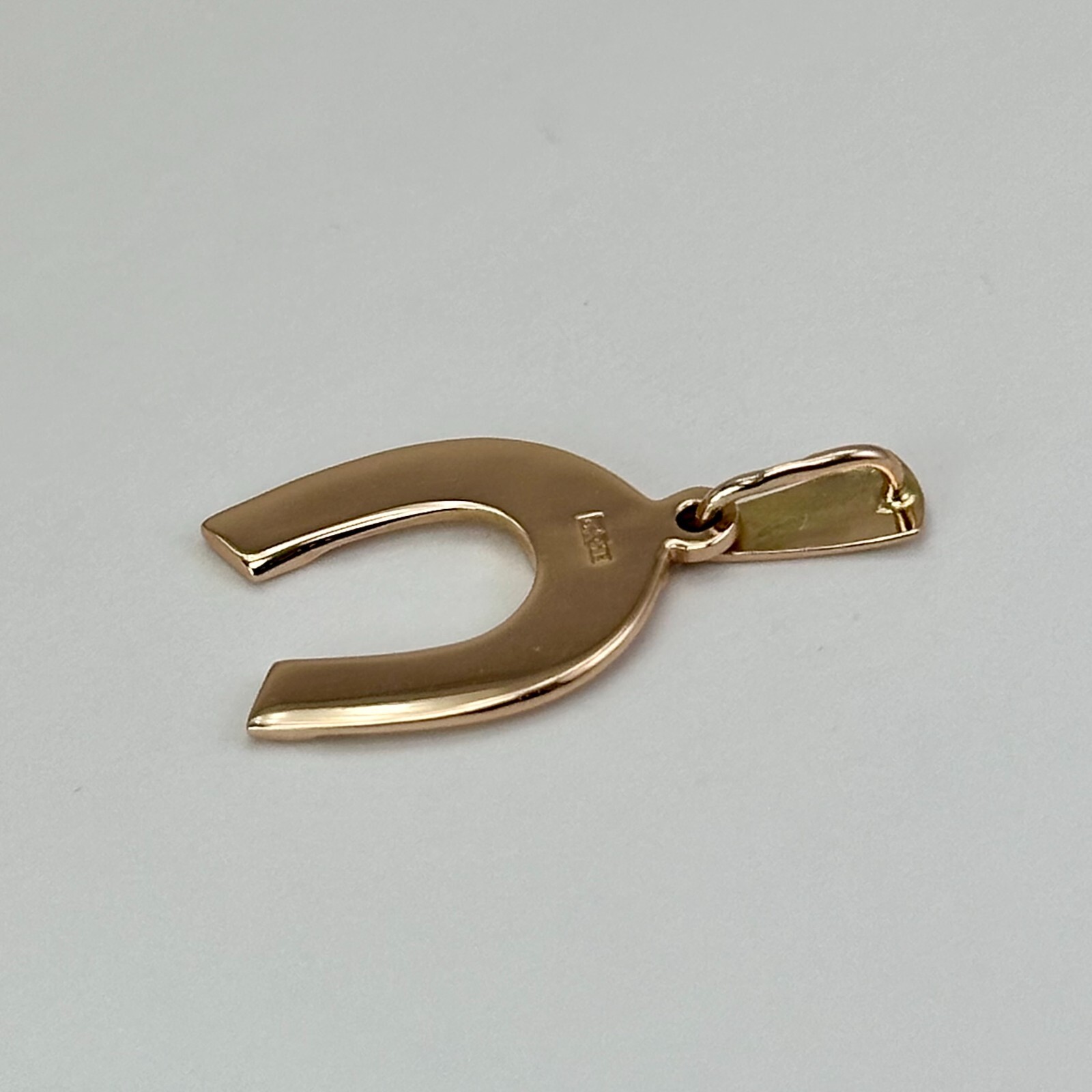Chic Vintage Original Soviet Rose Gold 583 14k Pendant “Horseshoe” 1,73 g.