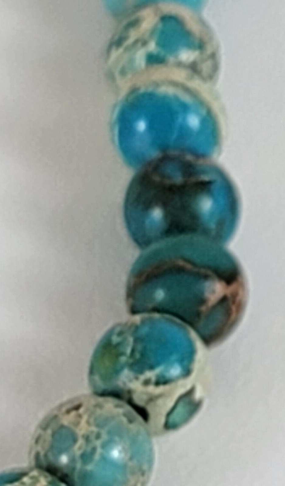 Vintage Multicolor Gemstone Beaded Stretch Necklace 21 In Bohemian Surfer