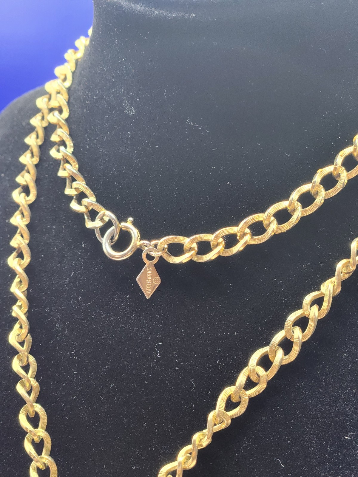 VTG Sarah Cov Parade Baroque Faux Pearls Detachable Pendants gold tone necklace