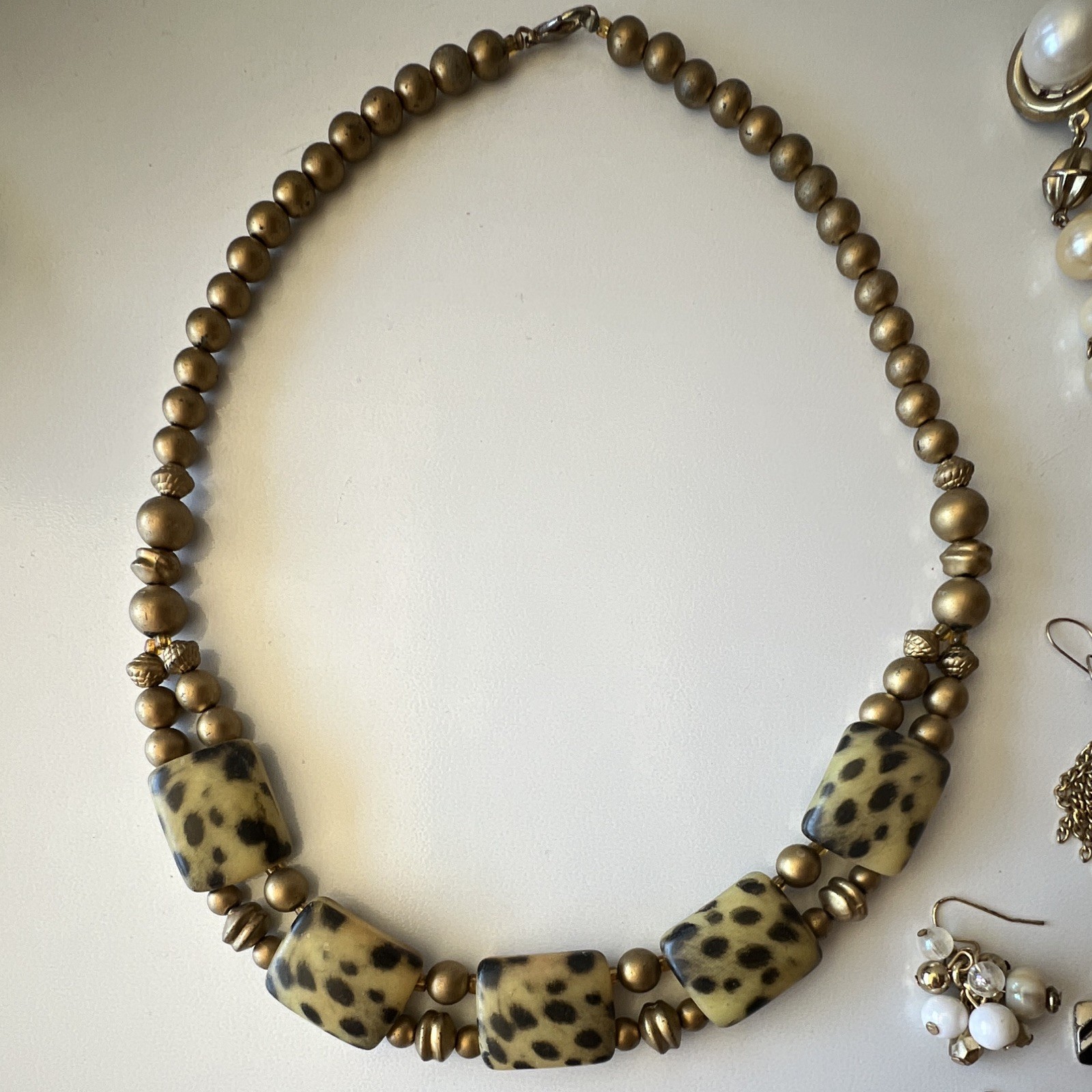 VTG and Modern 16 Piece Costume Jewelry Lot Variety Materials