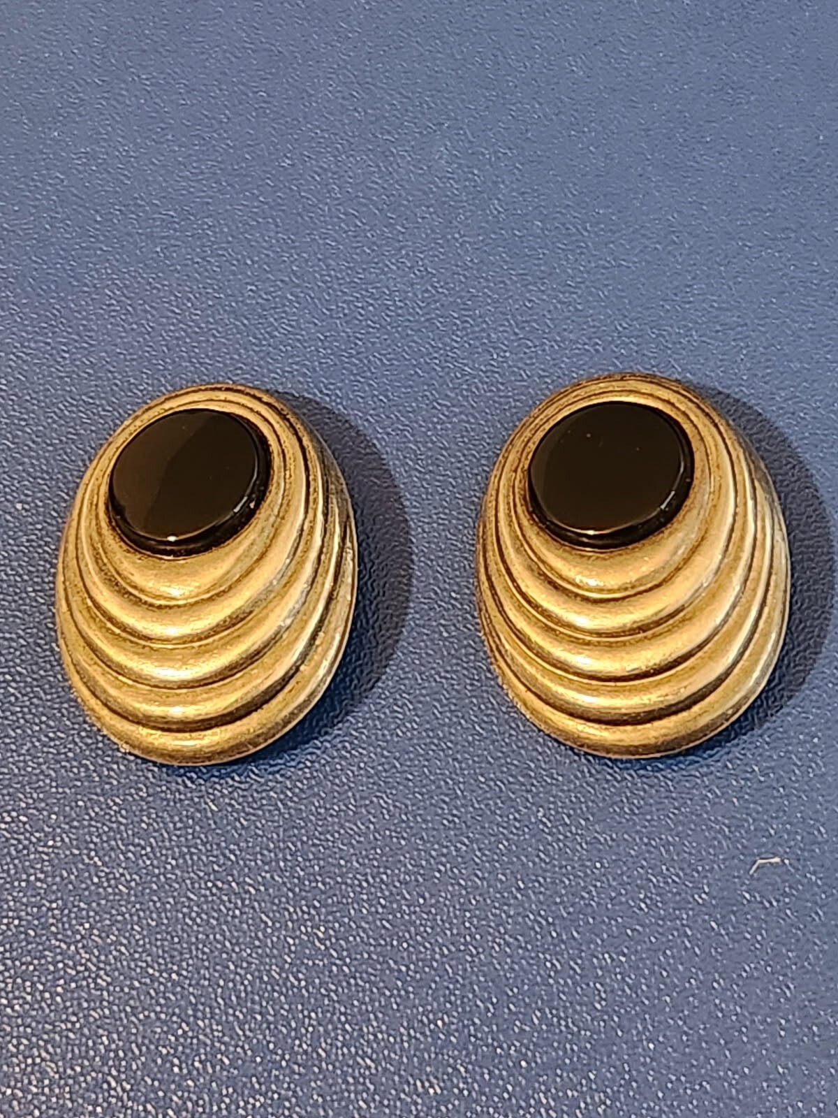 Sterling Silver Onyx Clip On Earrings