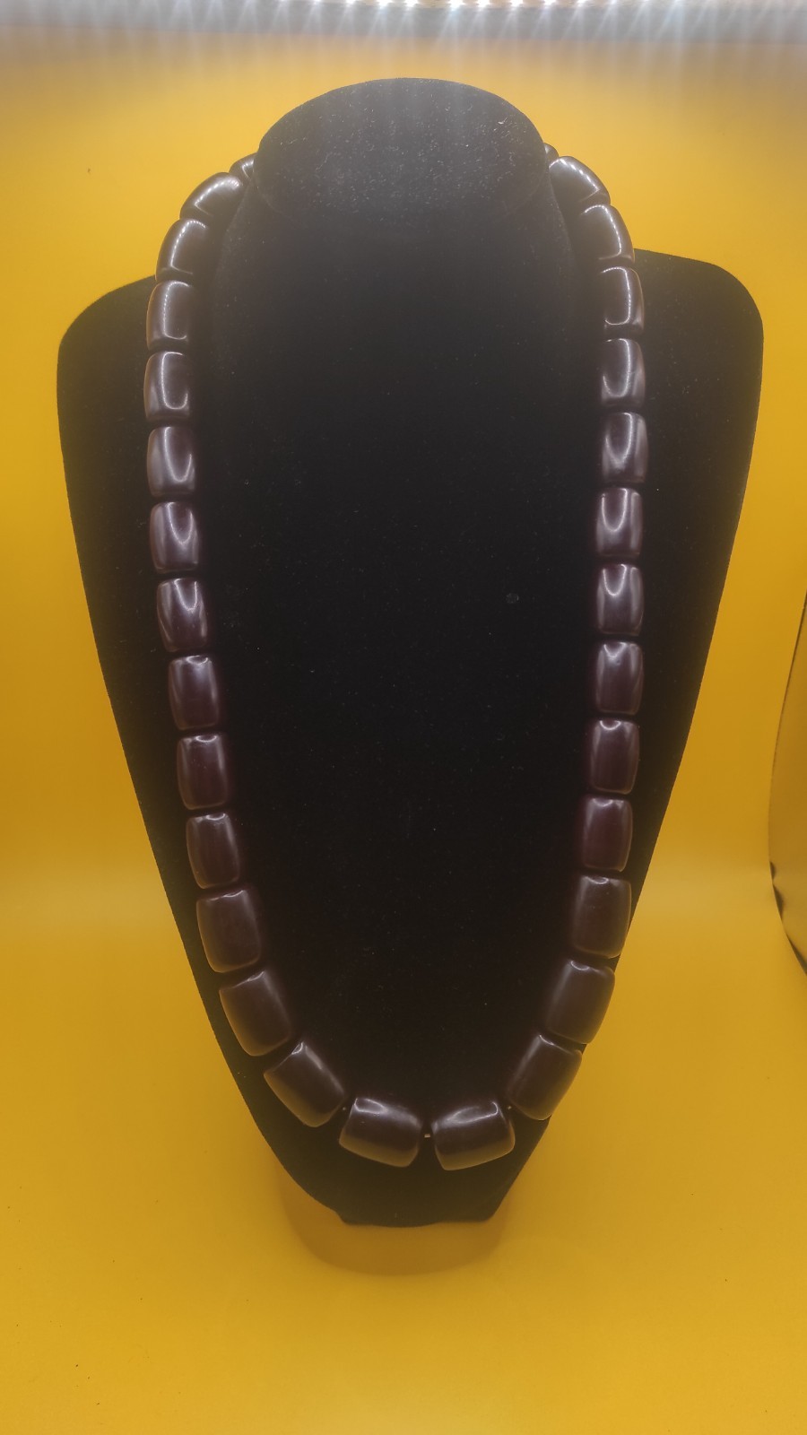 183 grams Faturan Cherry Amber Bakelite Beads Necklace