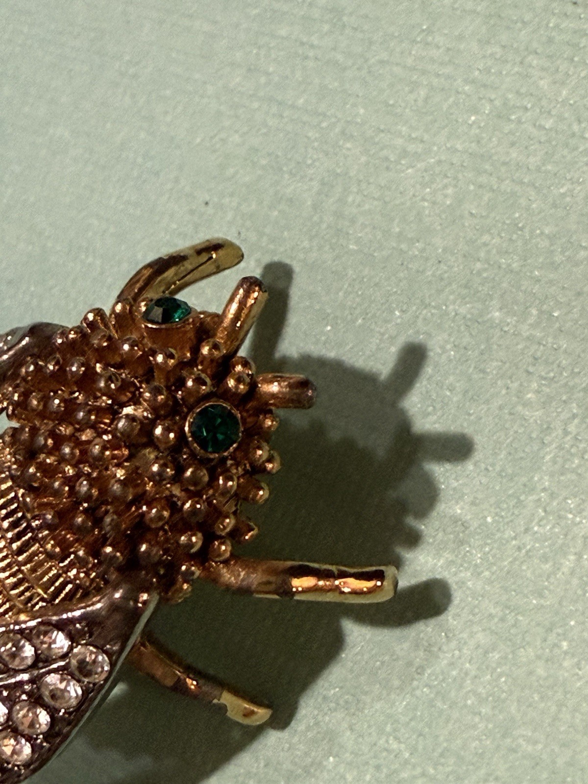 Vintage Edgar Berebi Miracle Bee Brooch / Rhinestones / Beautiful Detail WOW!