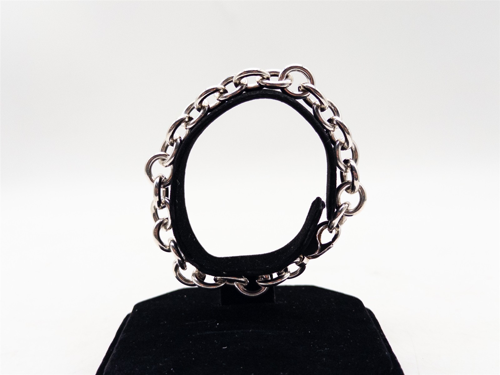 Estate $600 10mm O LINK Sterling Silver 7.5″ Bracelet for CHARMS or AS IS 30g