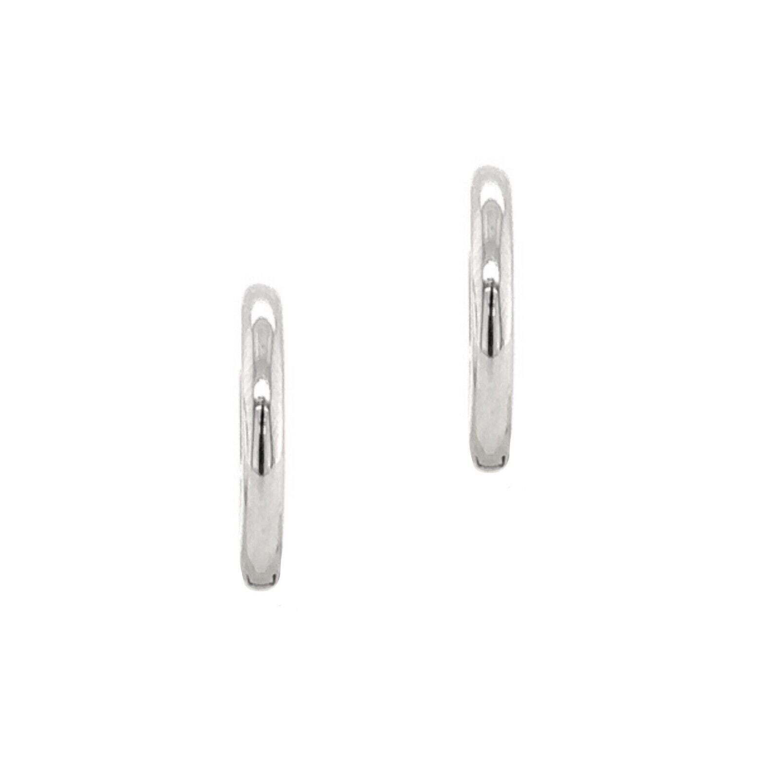 Sterling Silver 925 Round Huggies Hoop Earring