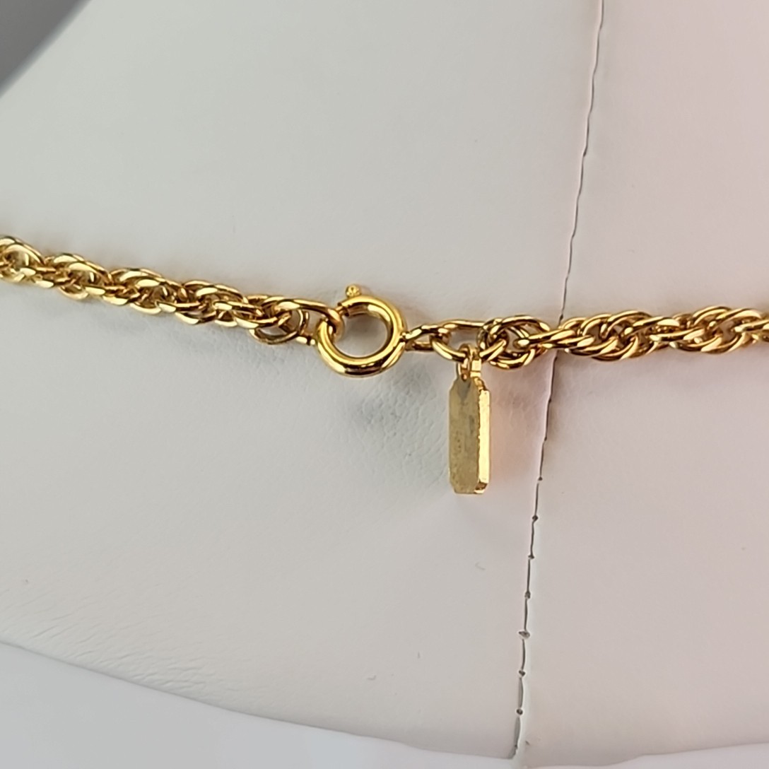 Vintage Avon Bicentennial Coin Necklace Lady Liberty 1976 Gold Tone 28″