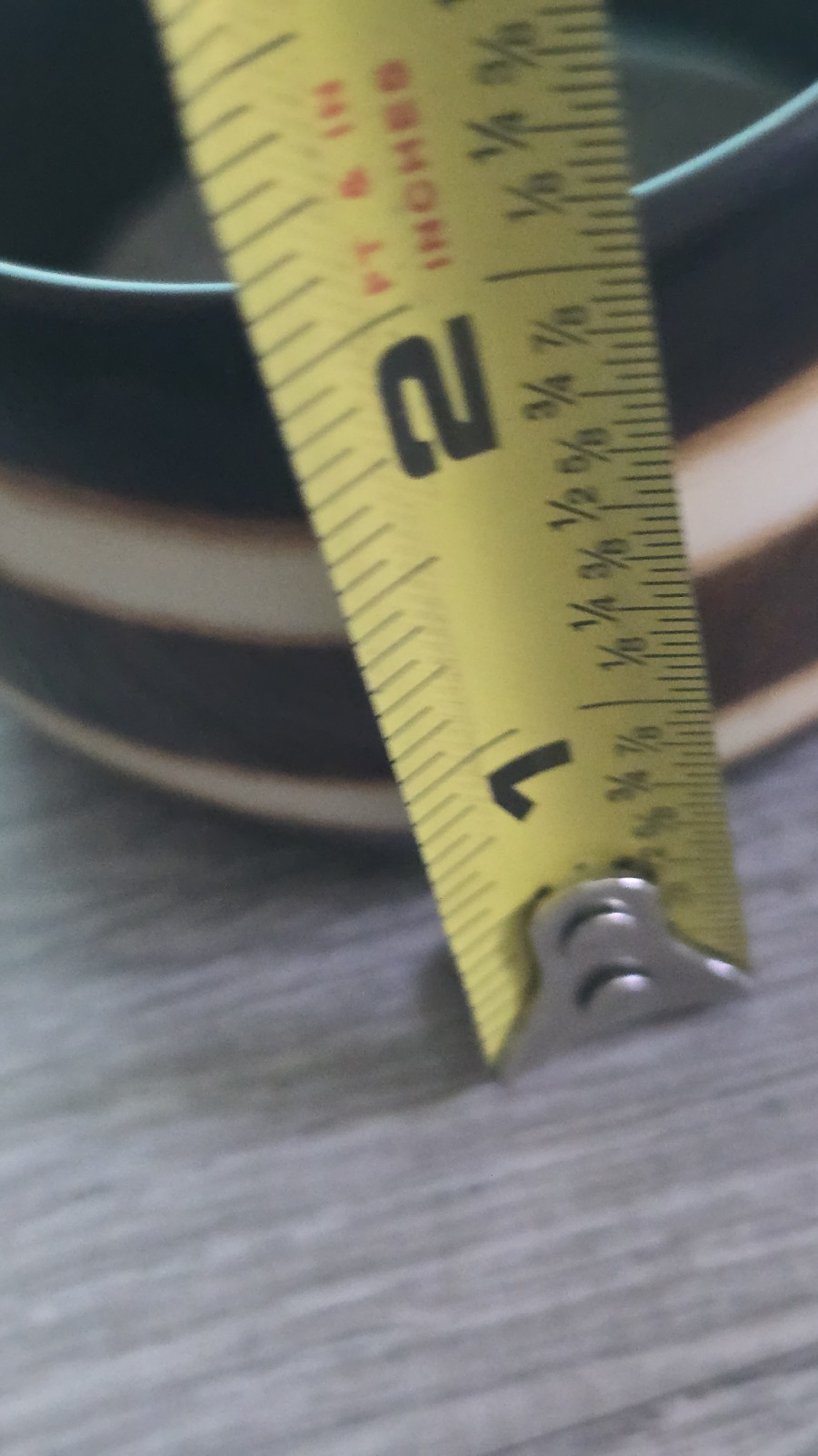 Vintage Chunky Brown Abstract Striped Wide Bangle Bracelet Made in India