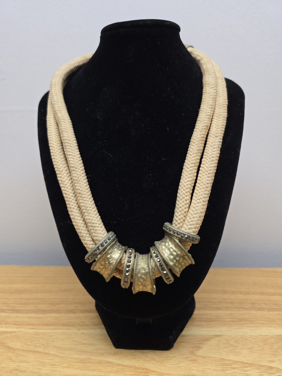Vintage Tribal Corded Boho Choker 21″ In Long