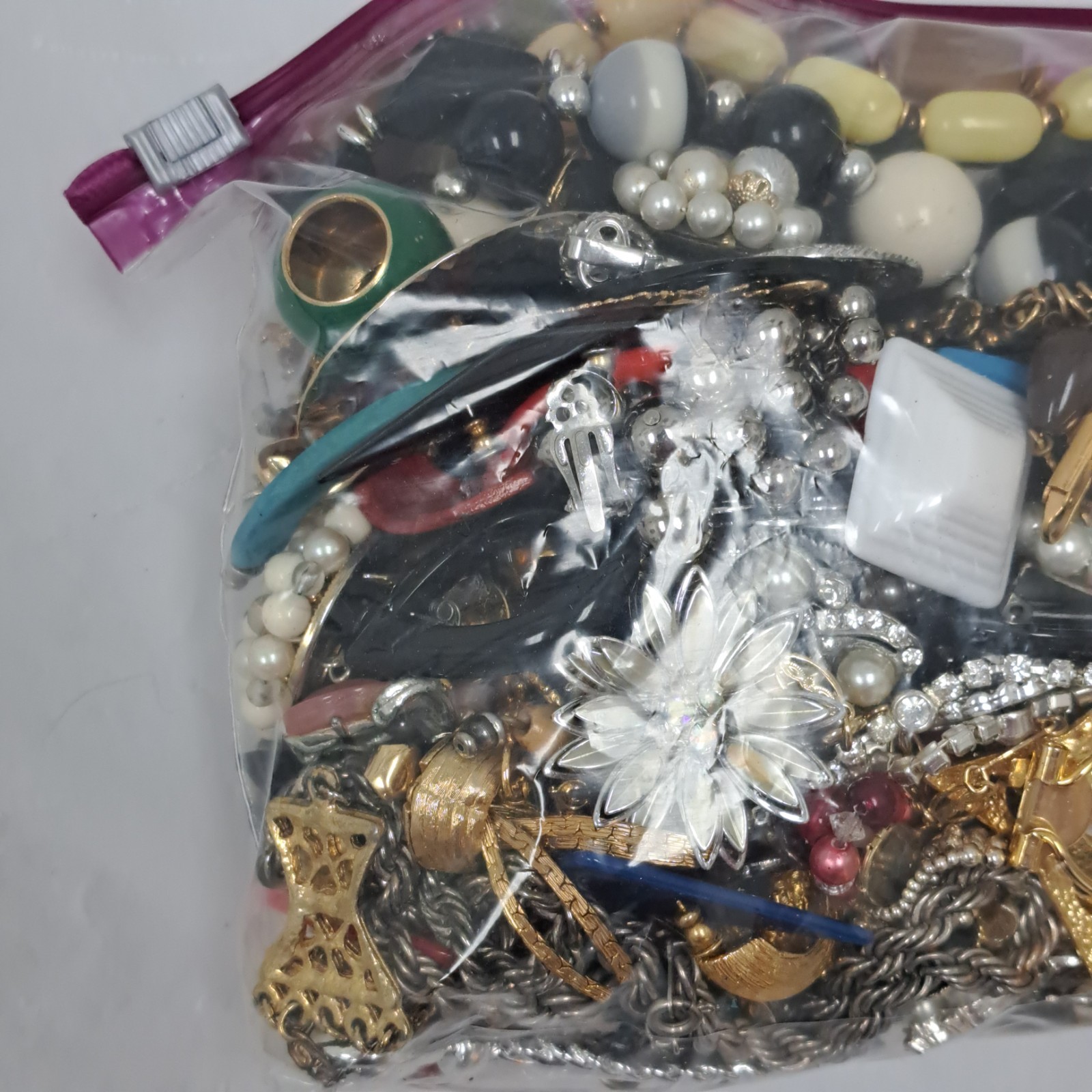 Bag Old Unsearched Jewelry Lot Vintage Estate Find Junk Drawer